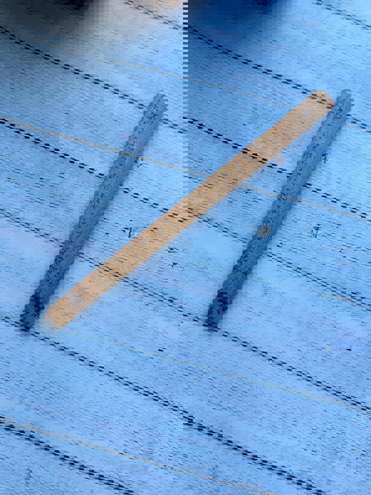 Vintage Folding Boxwood Rule