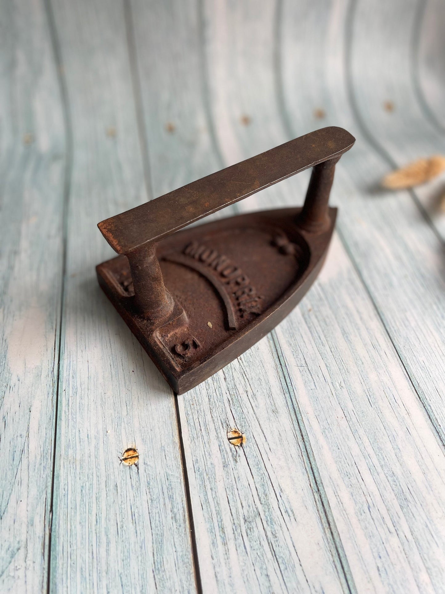 Antique French Monoprix No 5 Cast Iron Flat Iron