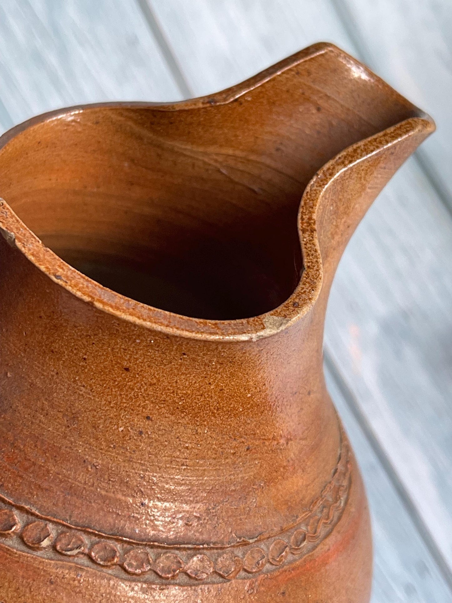 Vintage French Stoneware Pitcher