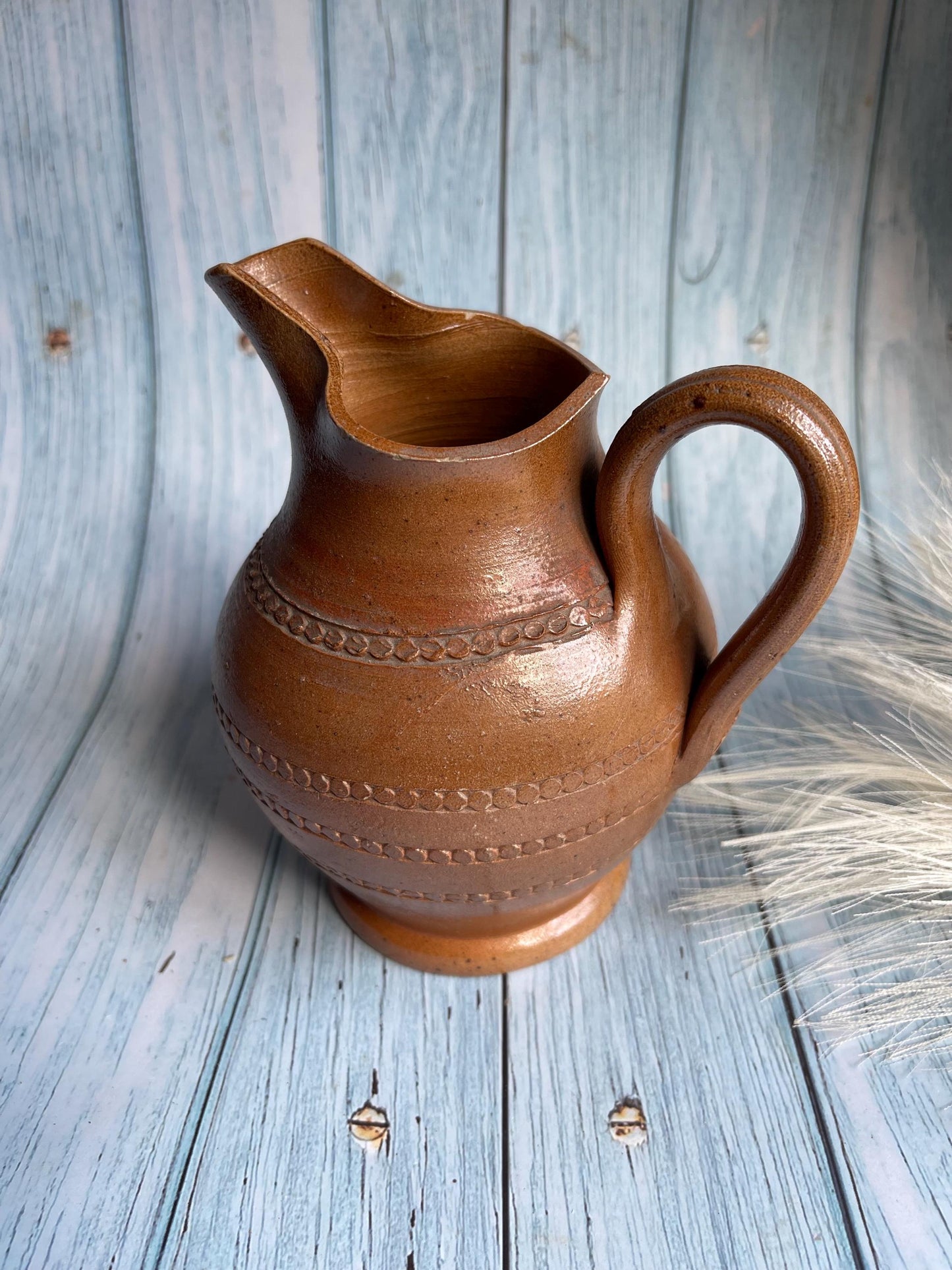 Vintage French Stoneware Pitcher