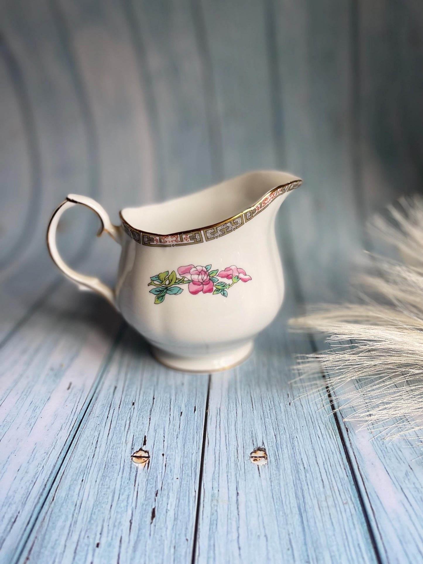 Vintage Duchess English Bone China Cream Jug / Creamer / Indian Tree Design
