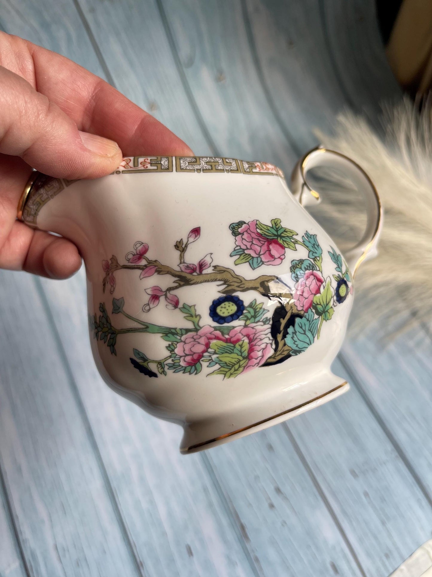 Vintage Duchess English Bone China Cream Jug / Creamer / Indian Tree Design