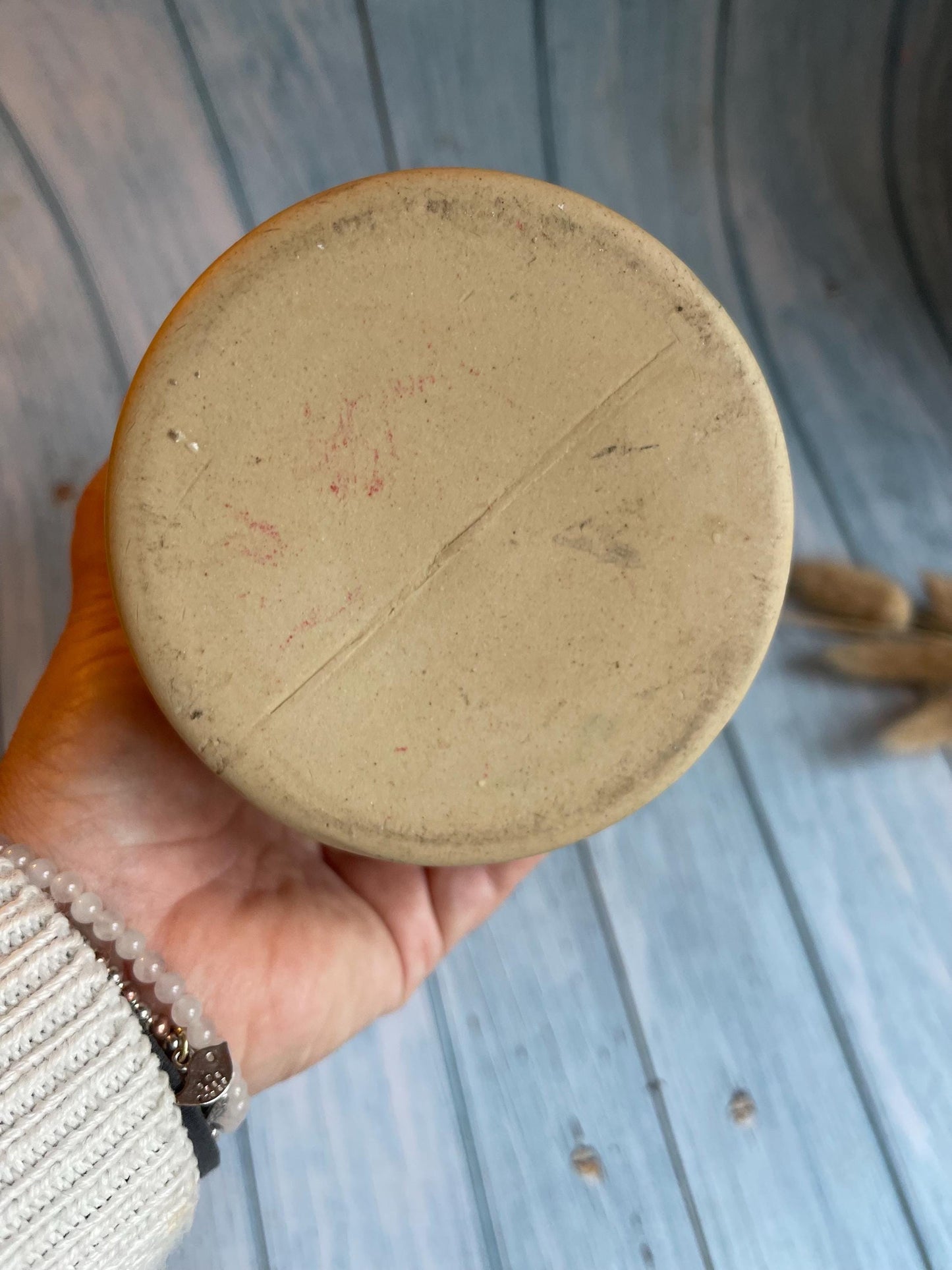 Vintage French Stoneware LAB Lagny Mustard Jar with Seal / LAB-Lagny Mustard Pot / Moutarde de Meaux