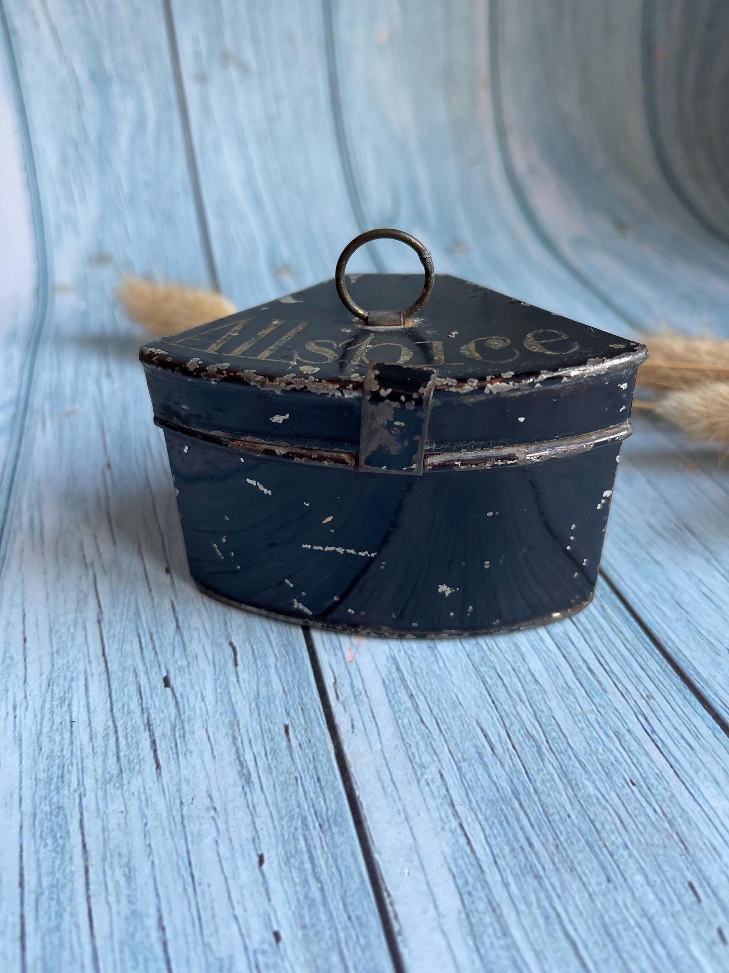 Antique Georgian Toleware Spice Tin