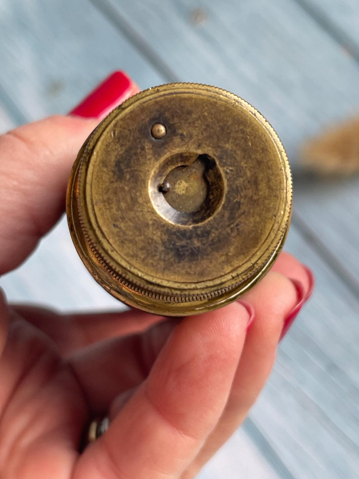Antique French Three Pull Brass and Leather Telescope