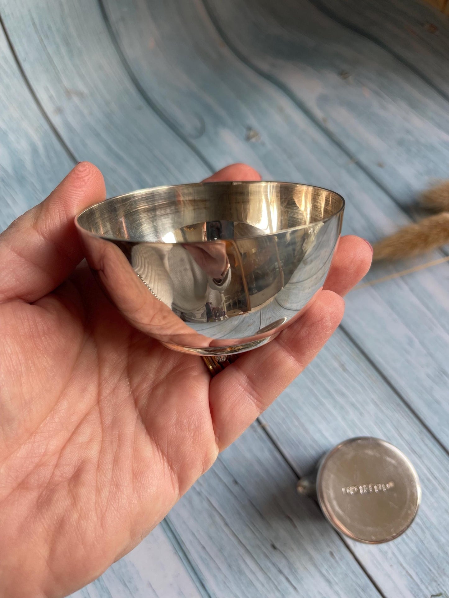 Vintage Mid Century Boots Pure Drug Company BPDC EPNS Silver Plated Individual Serving Sugar and Creamer
