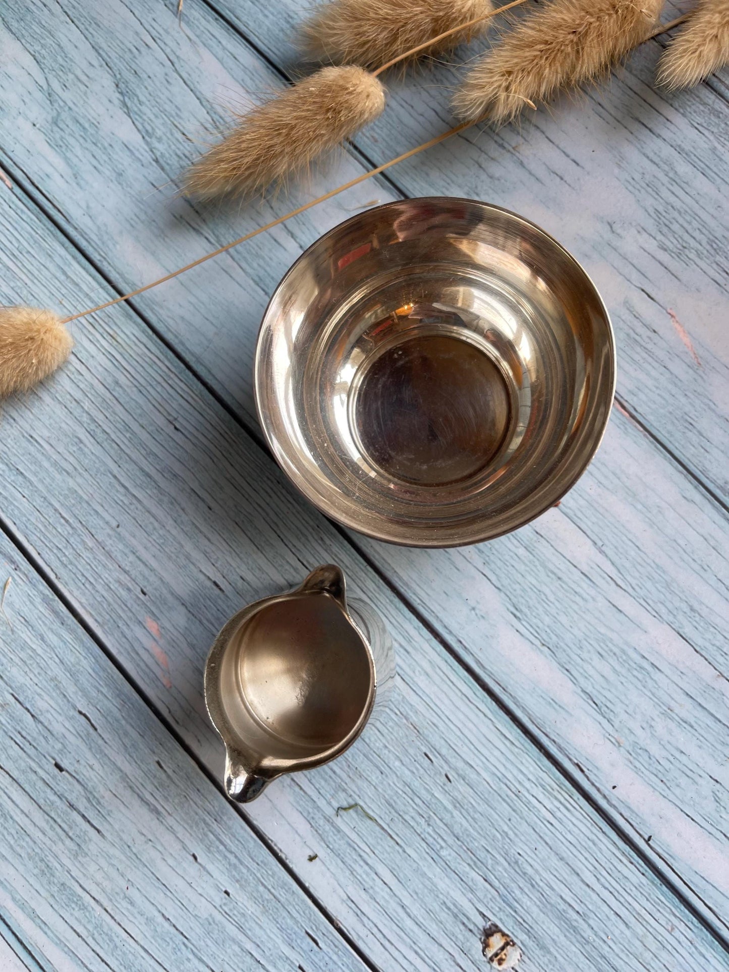 Vintage Mid Century Boots Pure Drug Company BPDC EPNS Silver Plated Individual Serving Sugar and Creamer