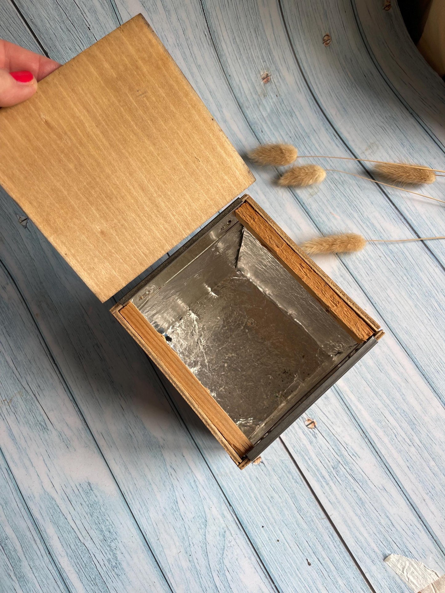 Vintage Carwardines Wooden Tea Caddy: English Tea Storage, Sliding Lid