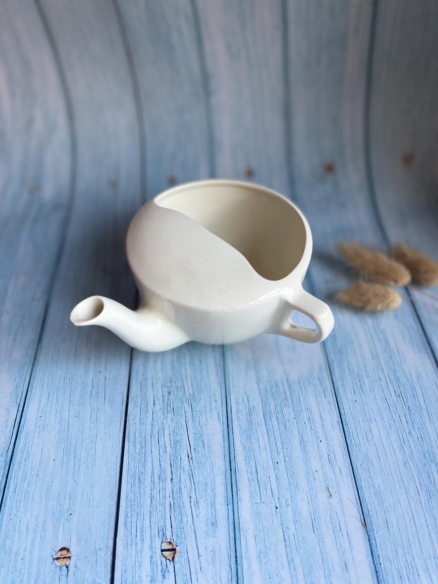 WWII Era 1940s Medical Royal Winton Invalid Feeder Ceramic Cup with Spout, Made in England