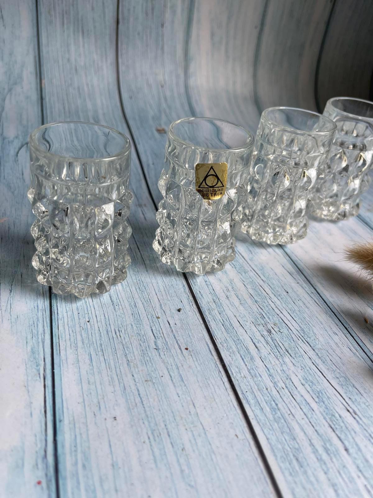 Set of Four Cut Crystal Austrian Schnapps Glasses