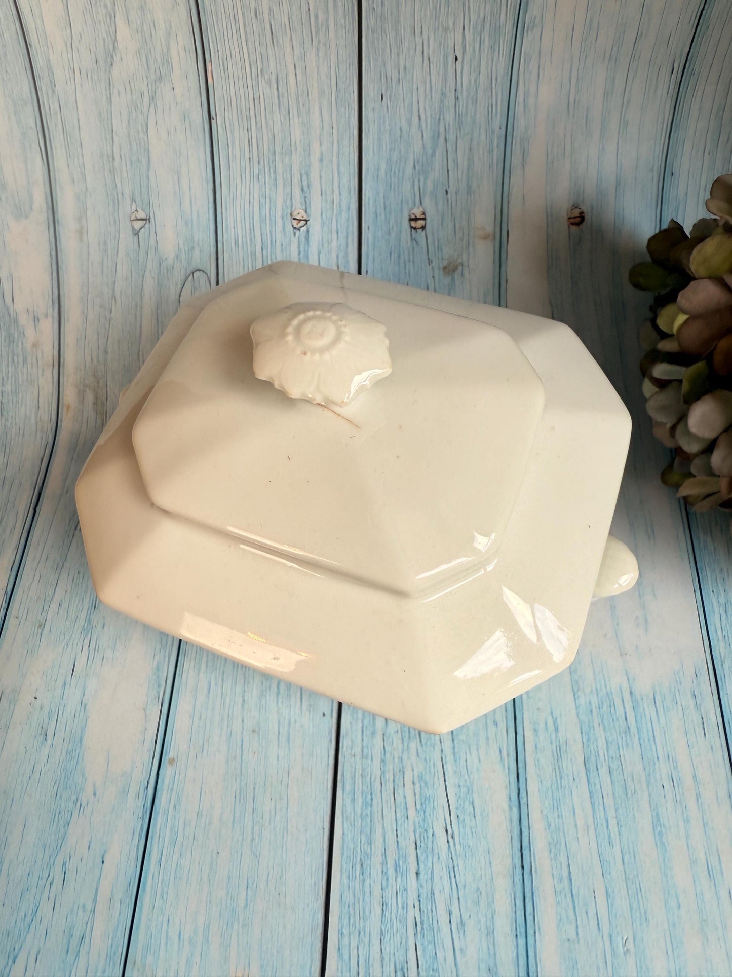 Antique French Cameo Heads Porcelain Sugar Pot