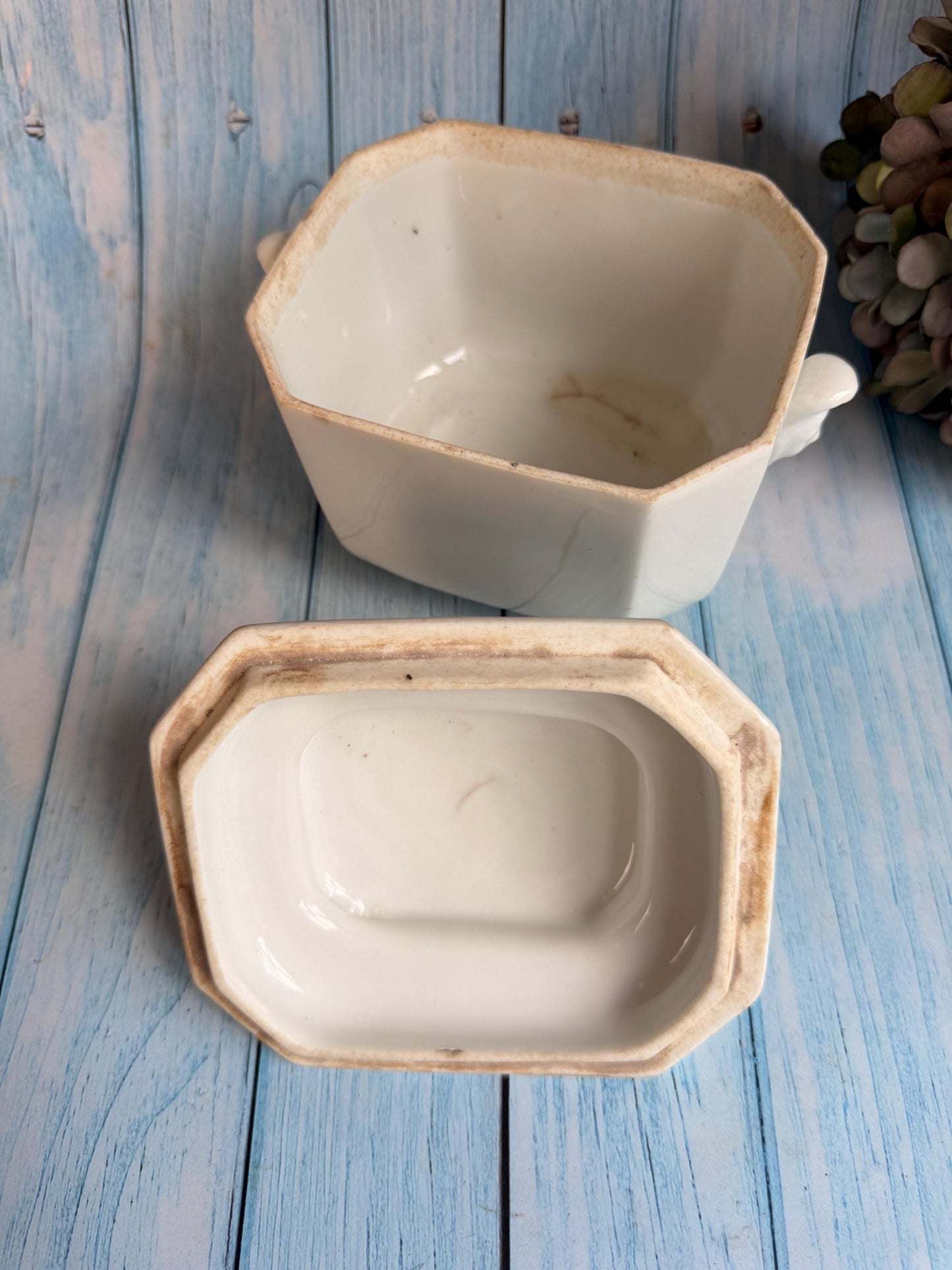 Antique French Cameo Heads Porcelain Sugar Pot