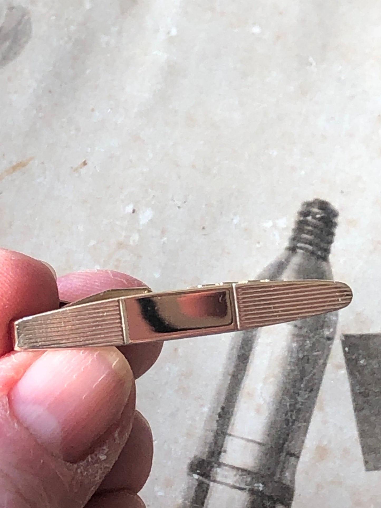 Nippy Clip Vintage Tie Clip by Stratton of Mayfair, Gold Metal Clip