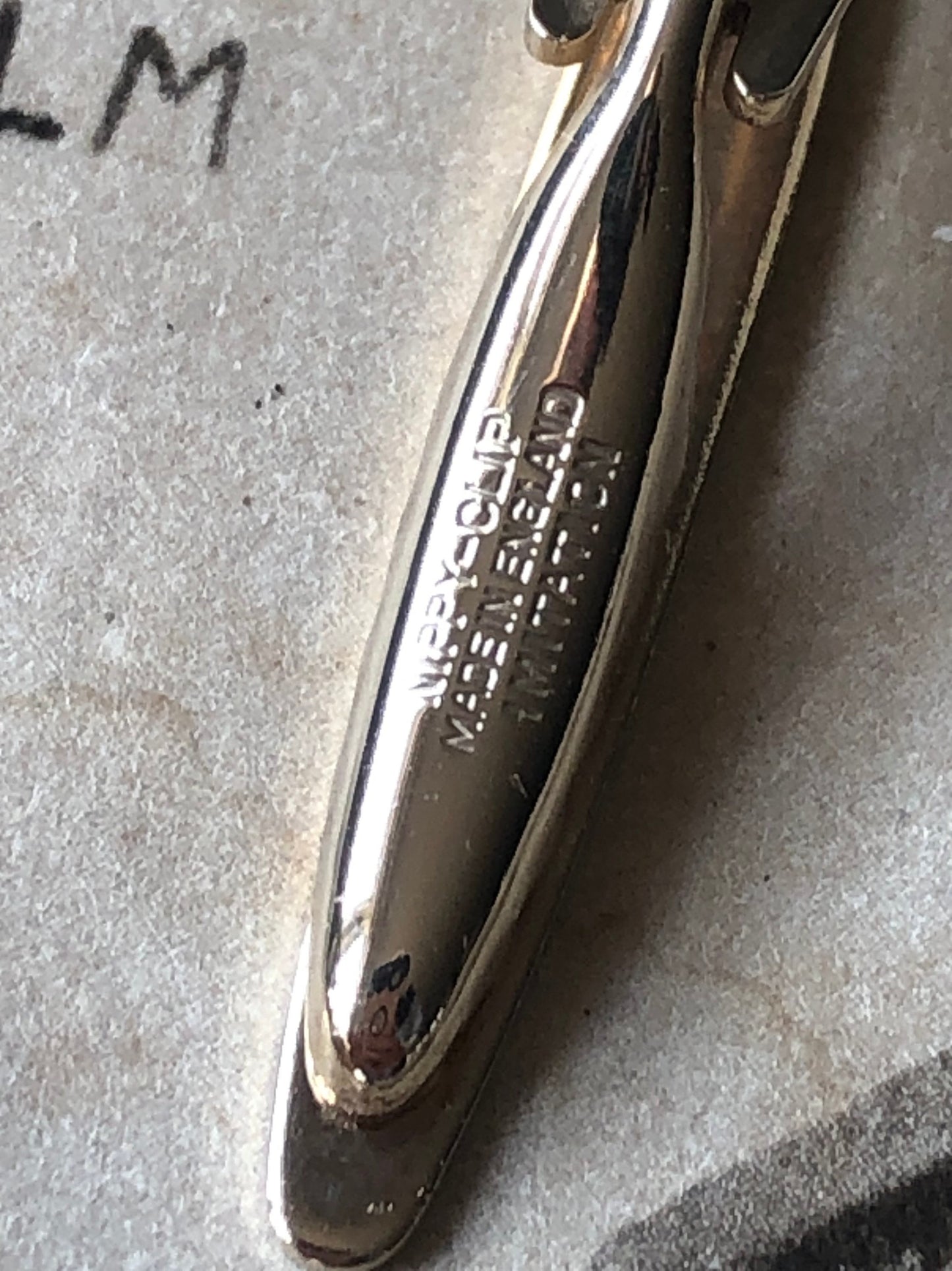 Nippy Clip Vintage Tie Clip by Stratton of Mayfair, Gold Metal Clip