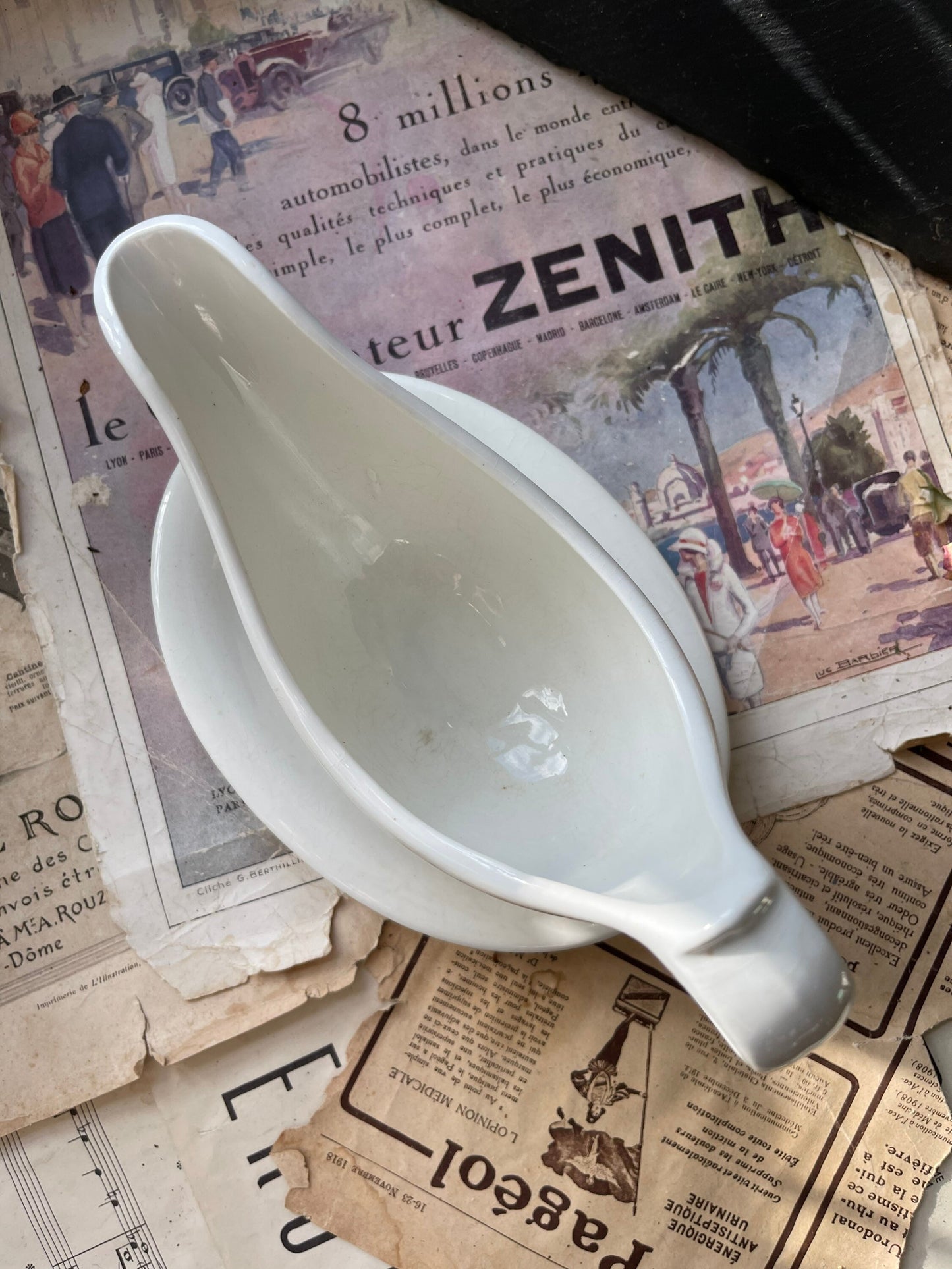 French Vintage Maastricht Saucier / Sauce Boat / Gravy Boat