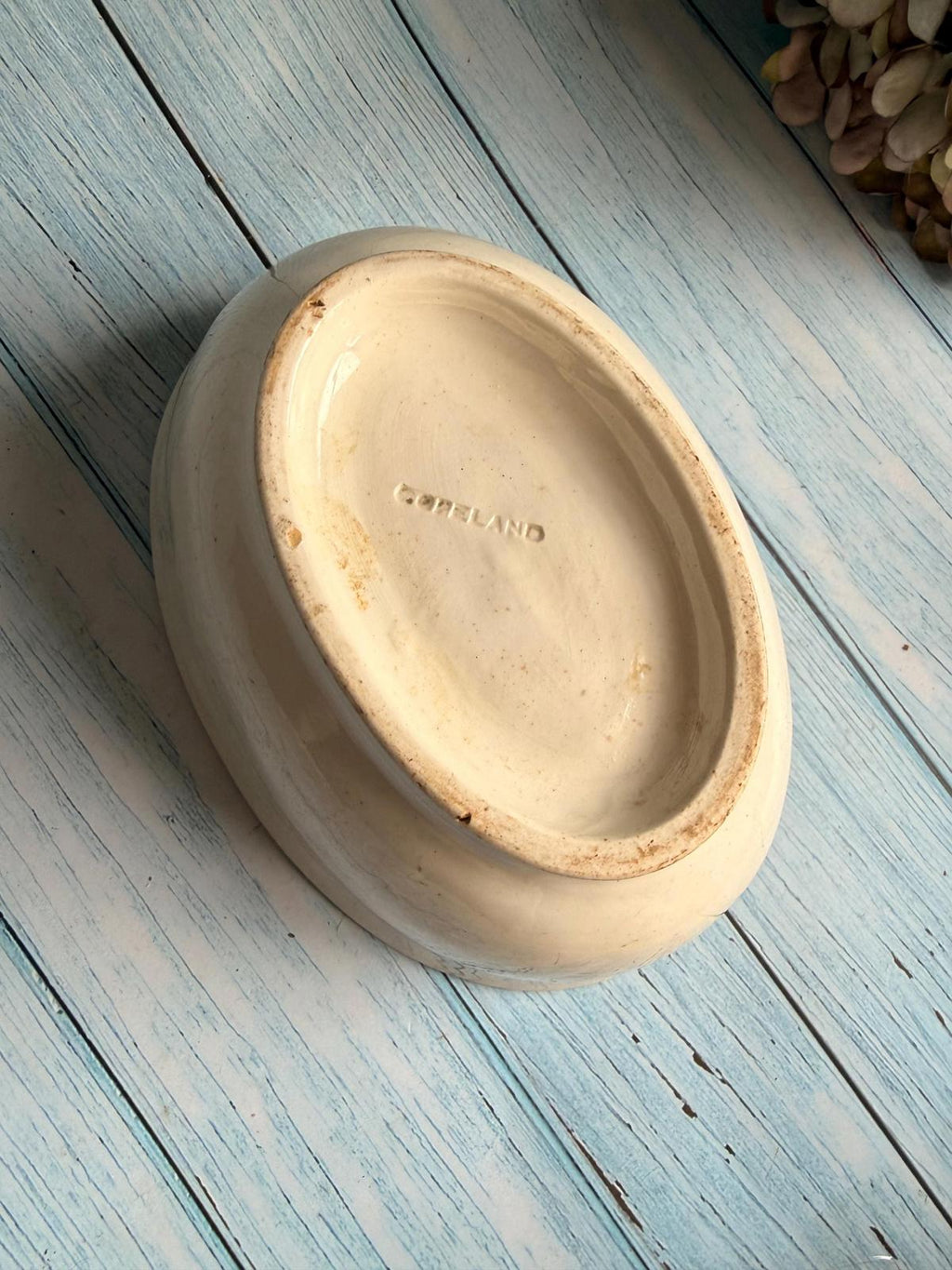Victorian Copeland Creamware Jelly Mould or Mold with Exotic Bird Design
