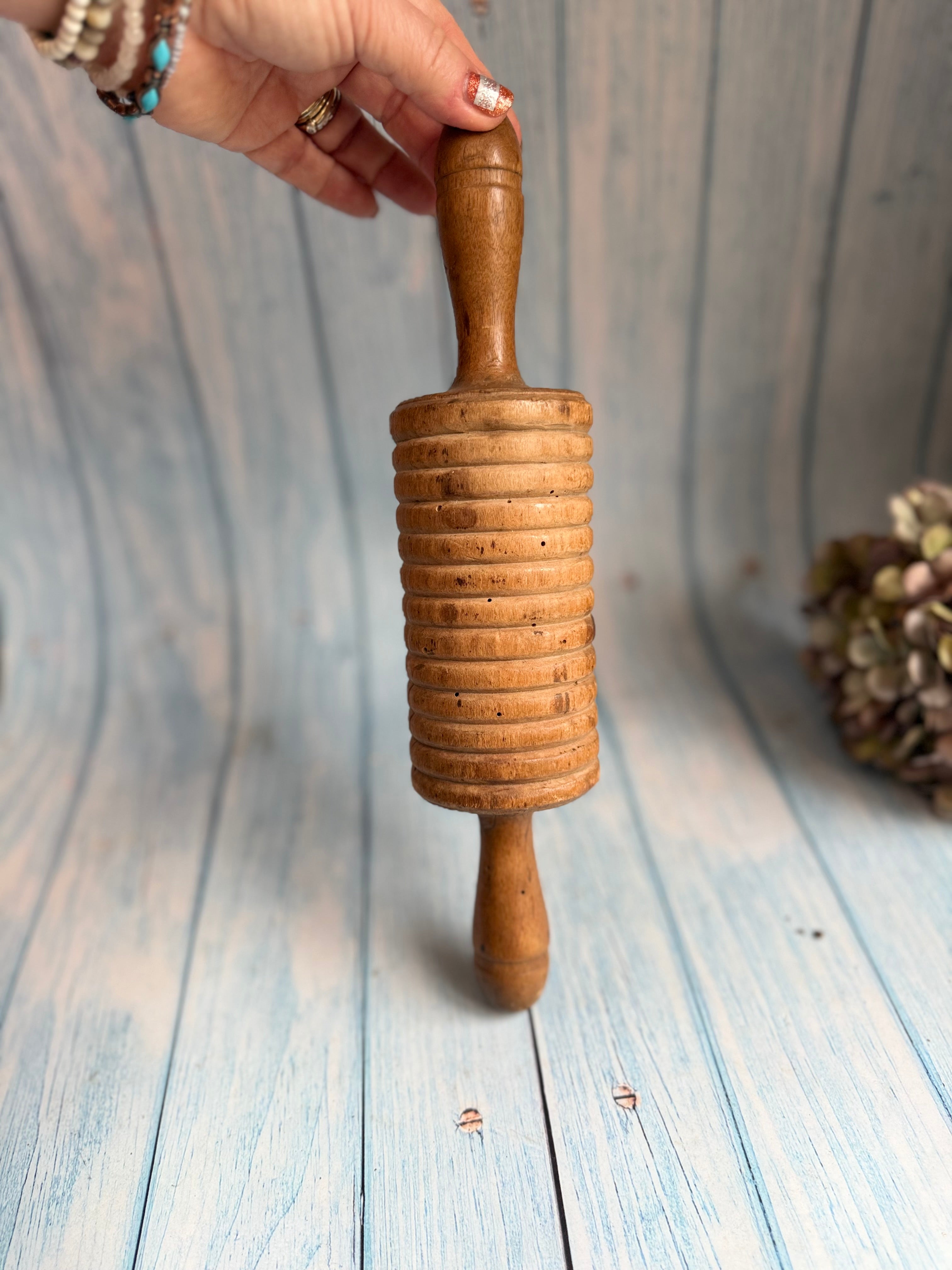 19th Century Treen Oat Roller