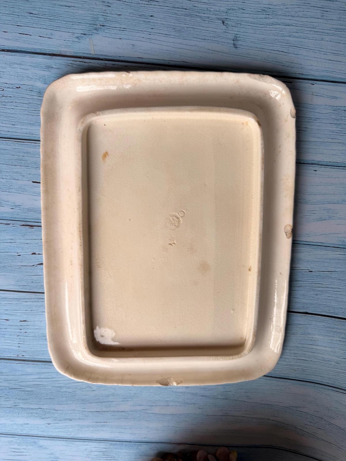 1880s Royal Bonn Franz Anton Melhem Floral Ceramic German Cheese Dome