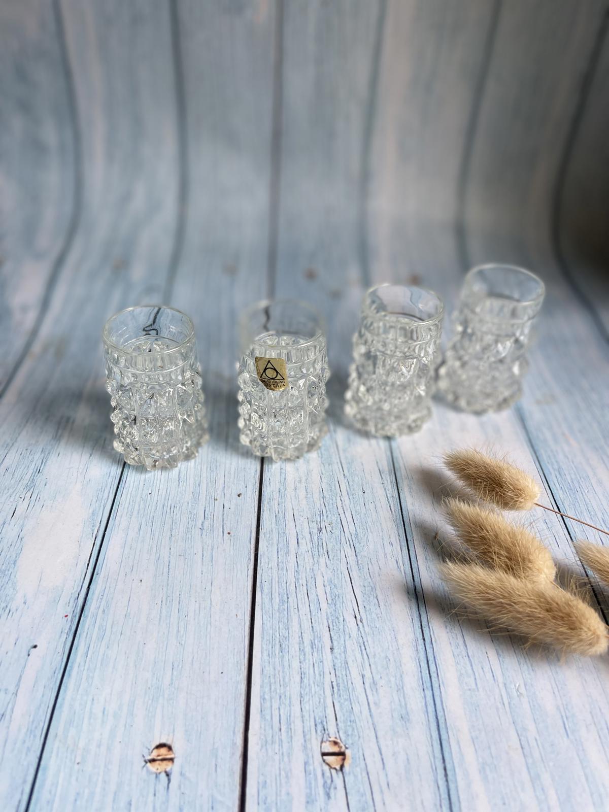 Set of Four Cut Crystal Austrian Schnapps Glasses