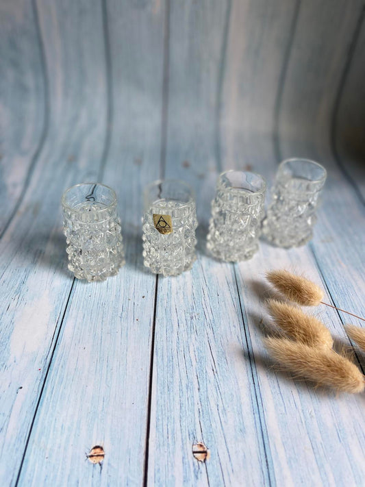Set of Four Cut Crystal Austrian Schnapps Glasses