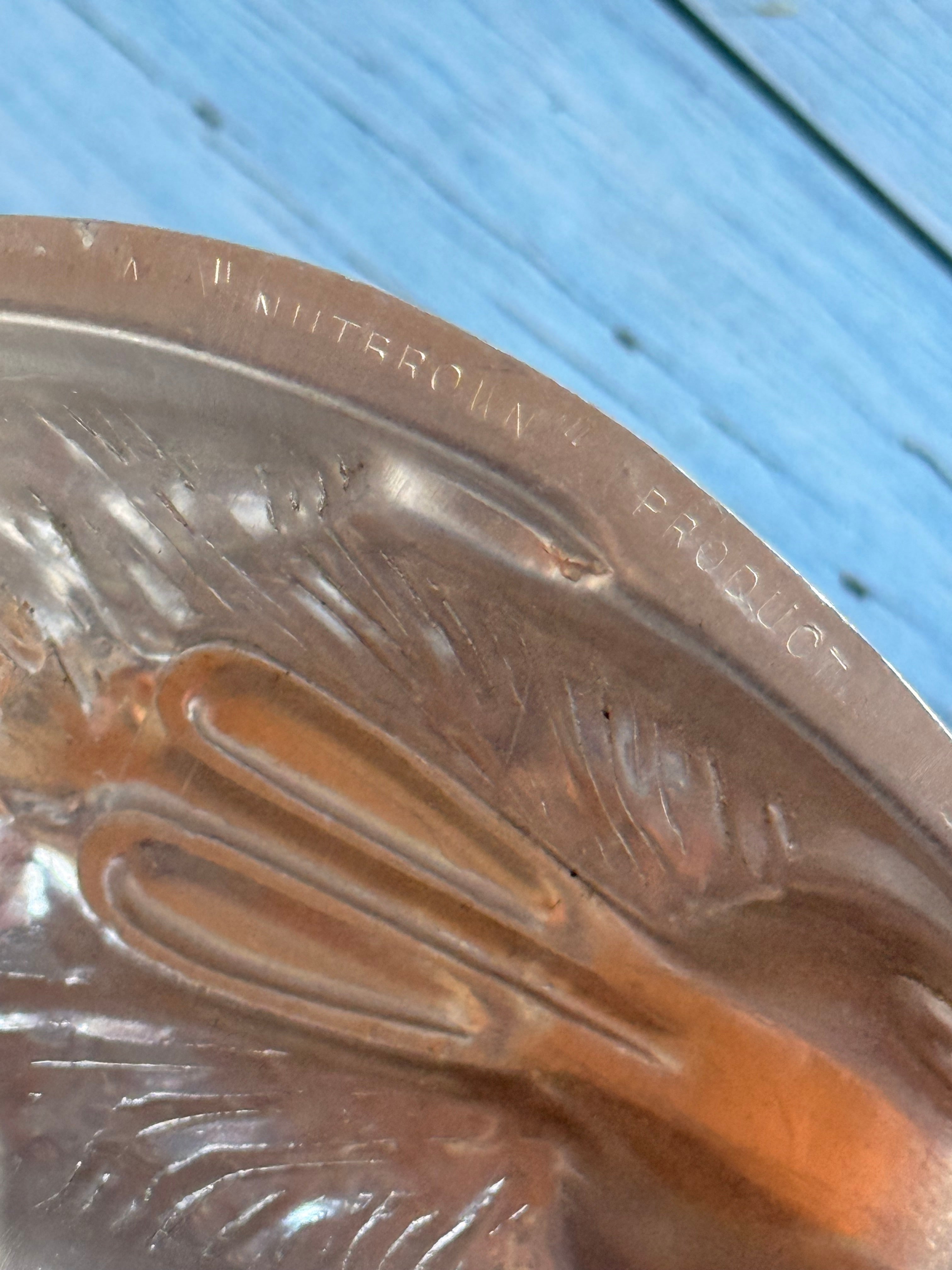 Vintage 1960s Small Aluminium Nut Brown Rabbit Mould