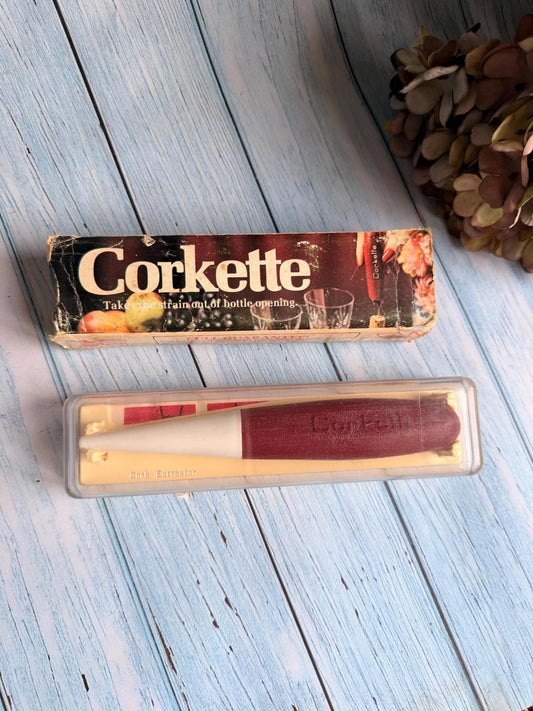 Vintage 1970s Spong and Co Corkette Wine Bottle Opener, Box, Sleeve