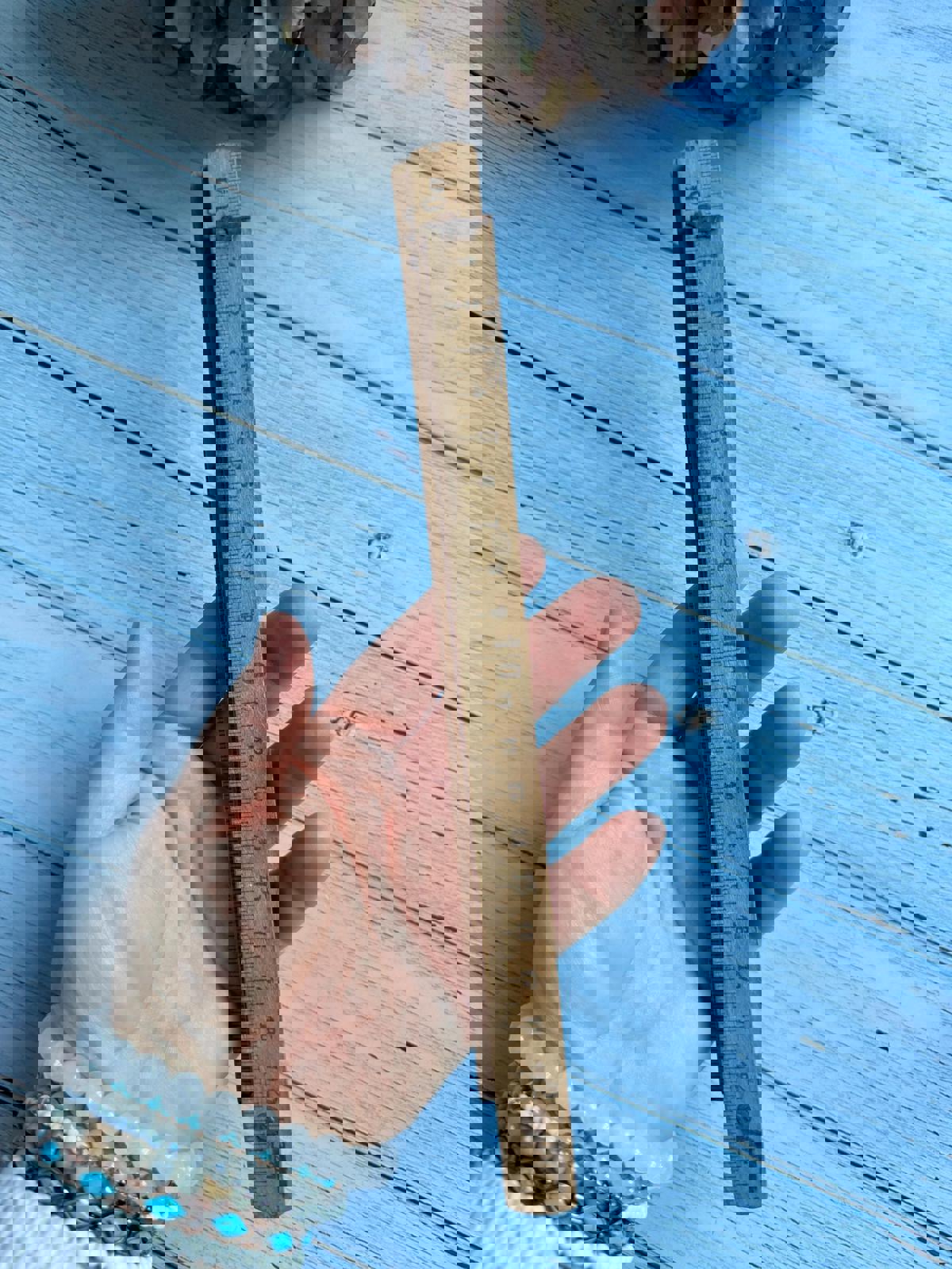 Vintage Folding Boxwood Rule