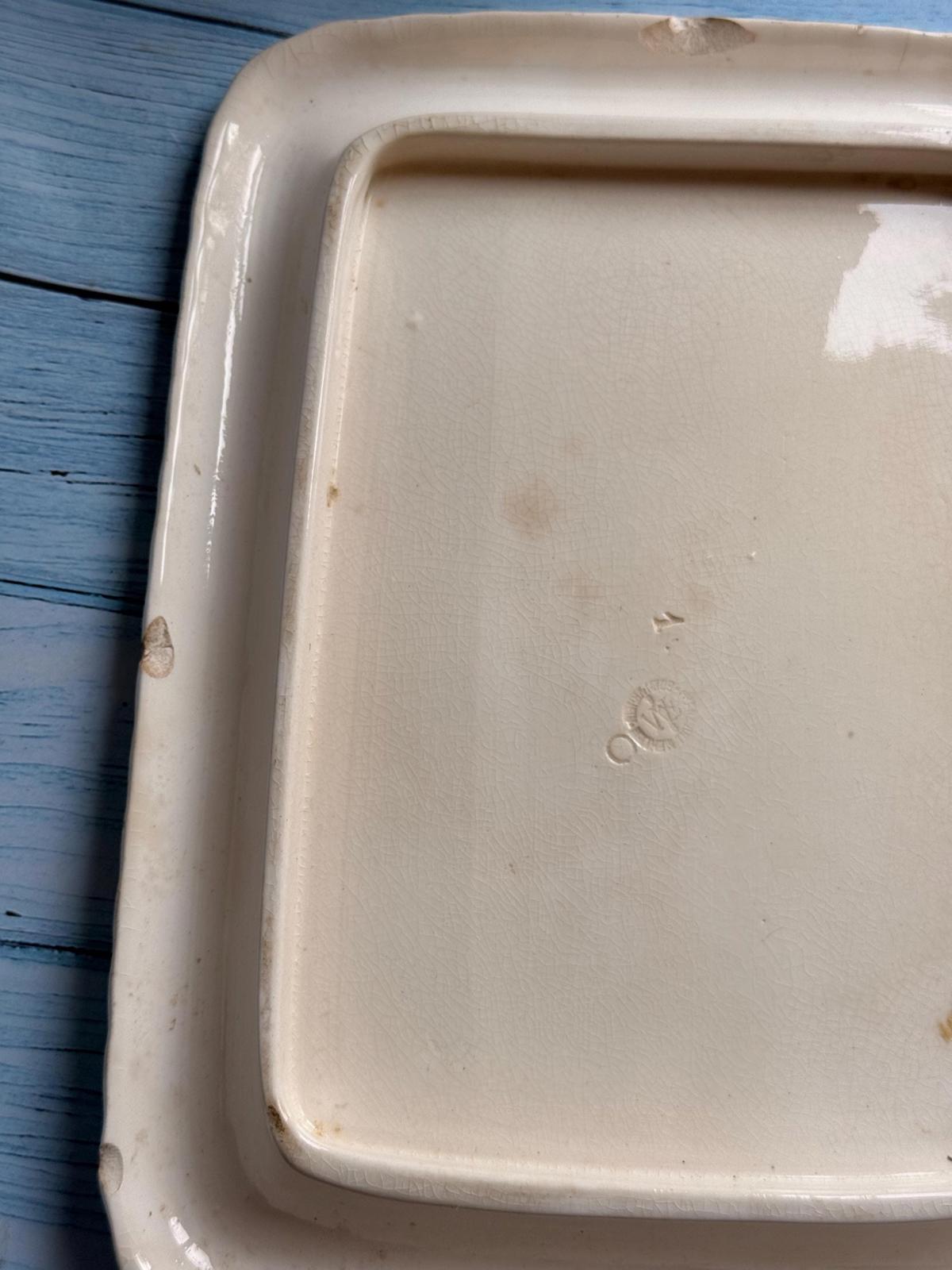 1880s Royal Bonn Franz Anton Melhem Floral Ceramic German Cheese Dome