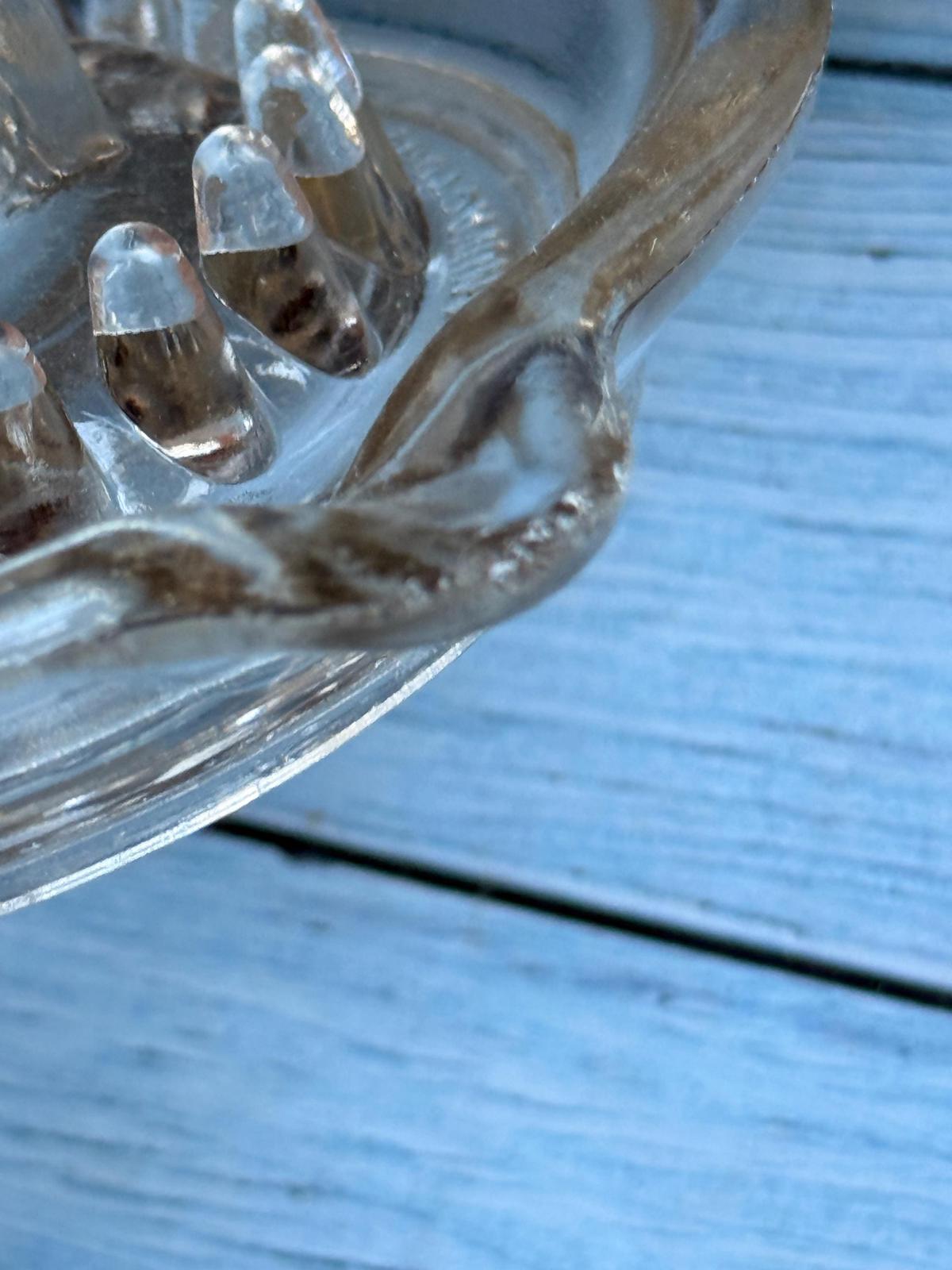 English Vintage Heavy Glass Citrus Juicer