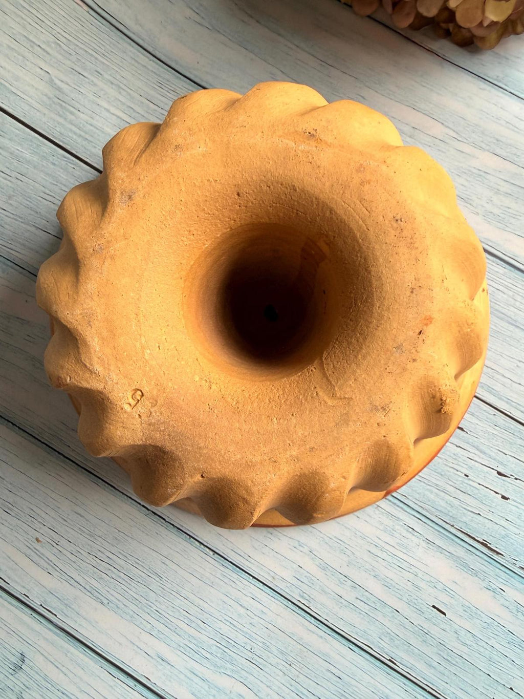 Vintage French Alsace Bundt Cake Mould / Terracotta Mould / Kugelhopf