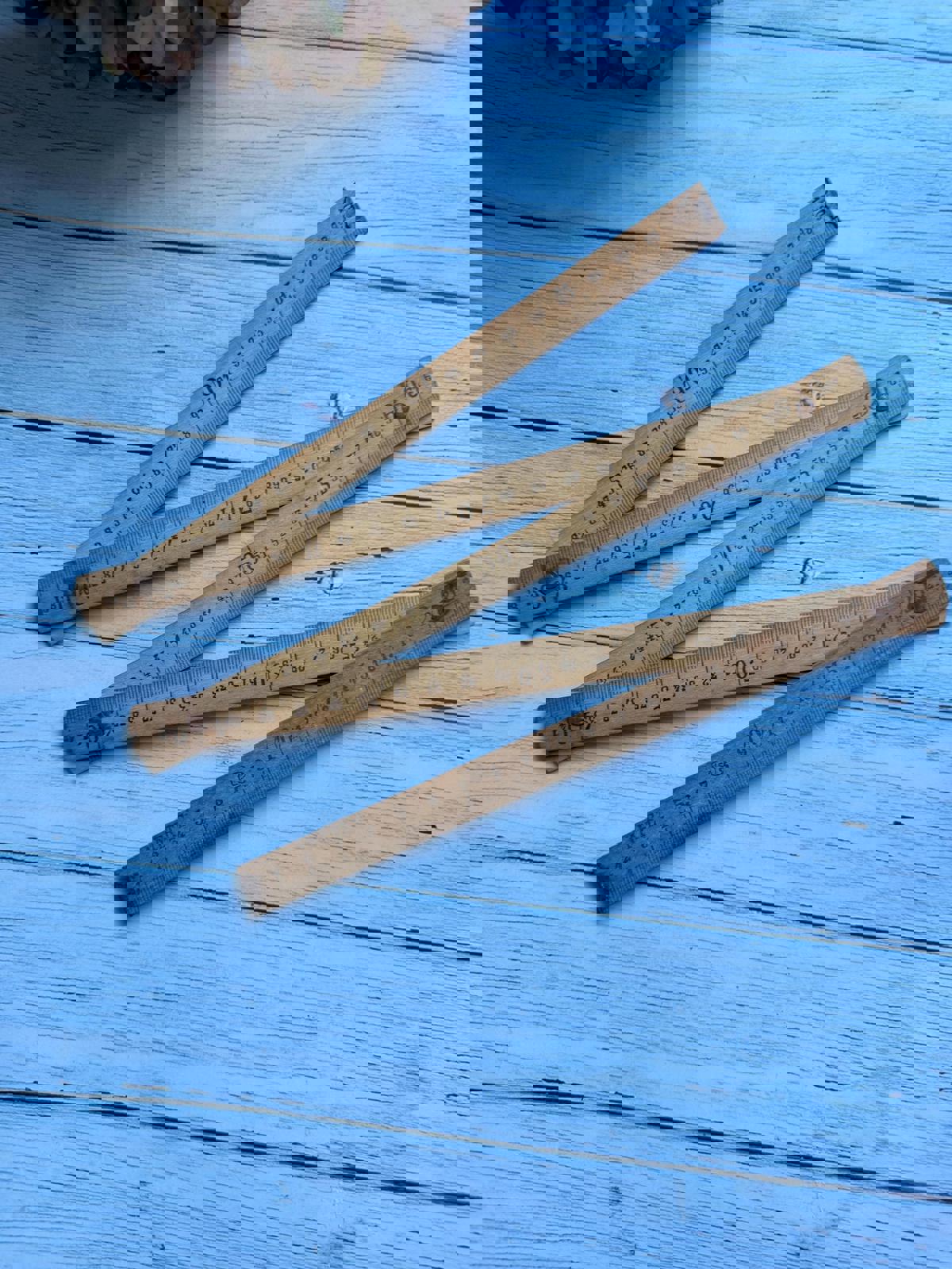 Vintage Folding Boxwood Rule