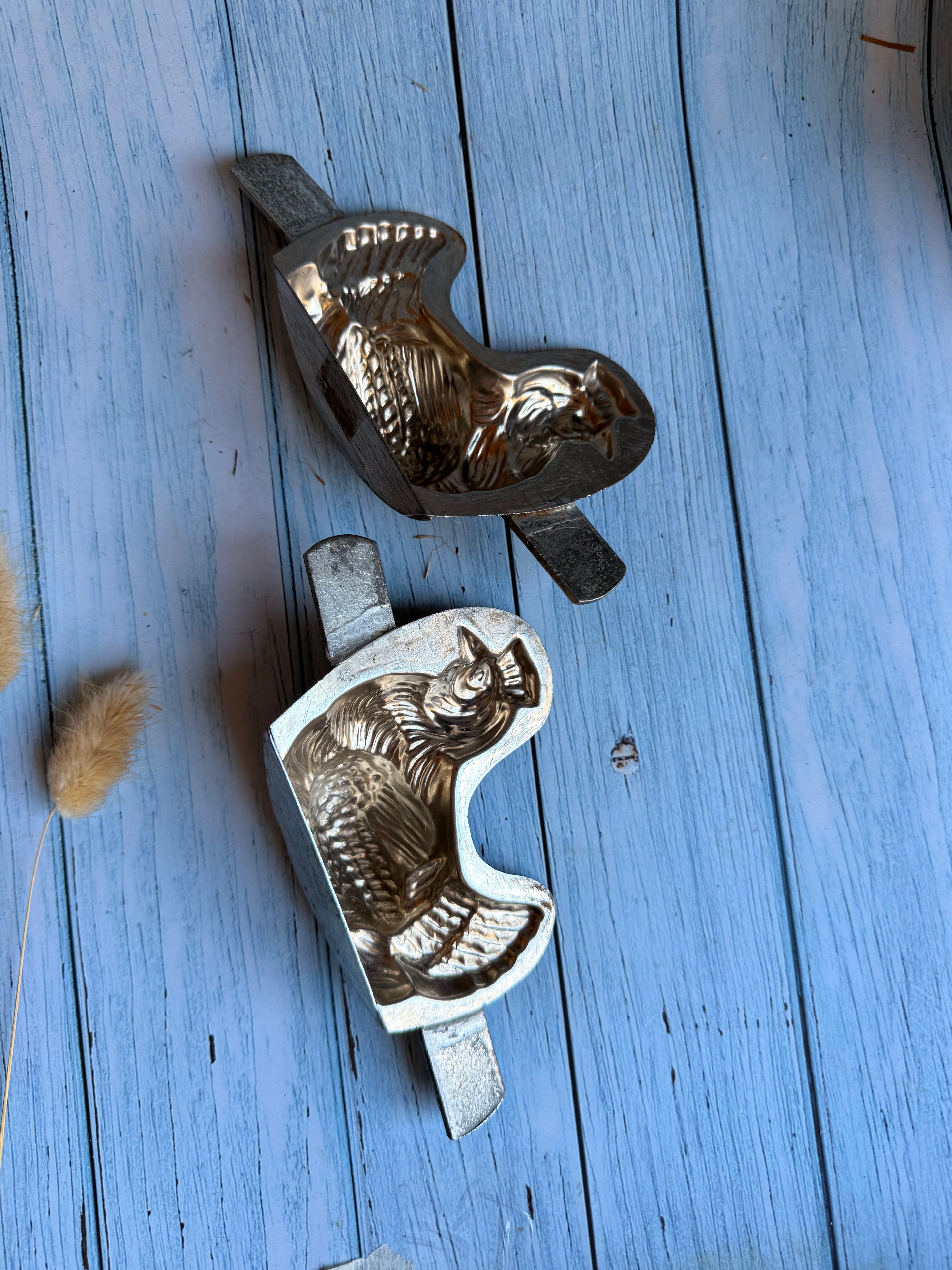 Vintage French Aluminium Chicken Chocolate Mould