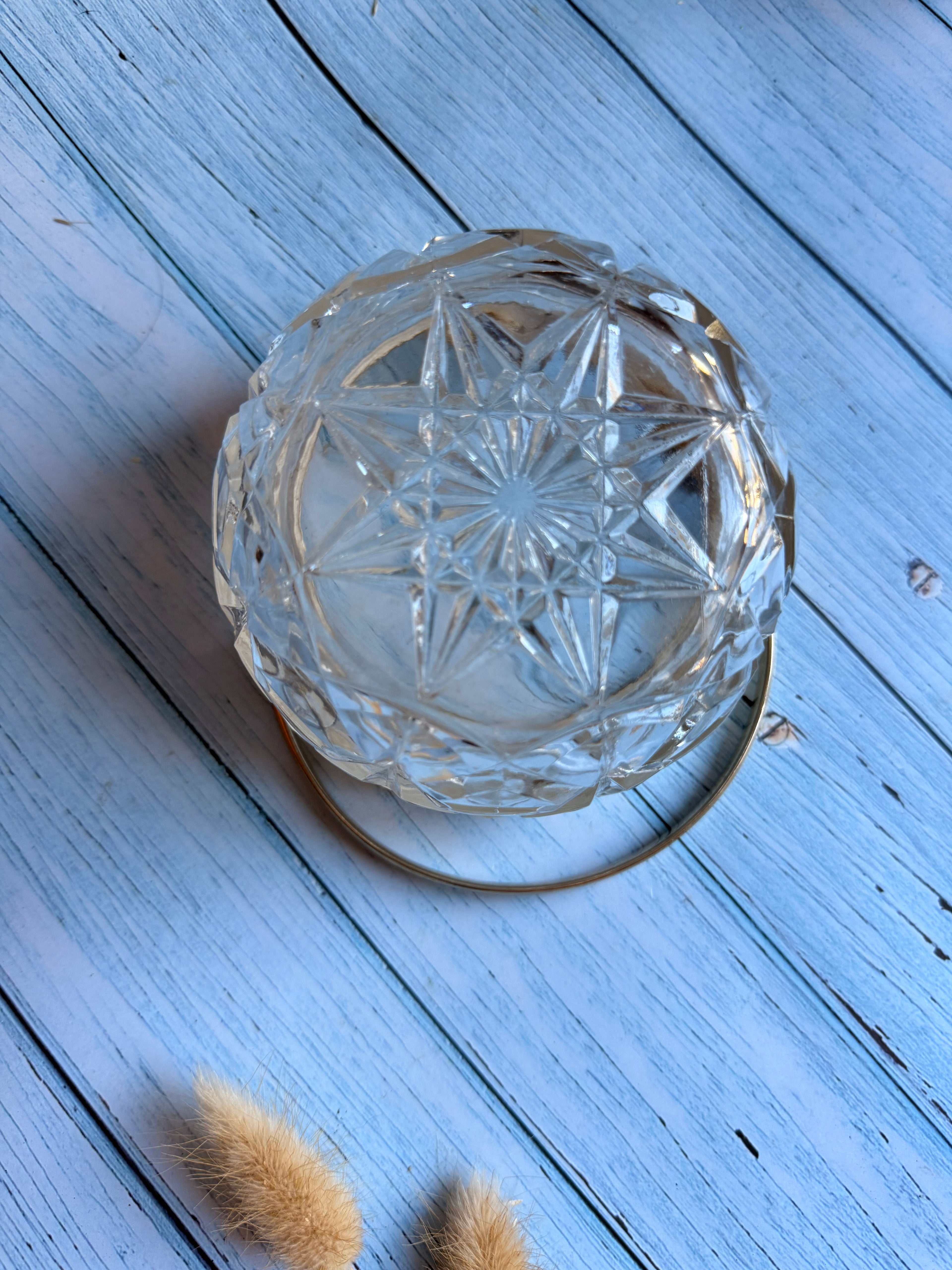 Edwardian EPNS Silver Plate Crystal Bonbon Basket