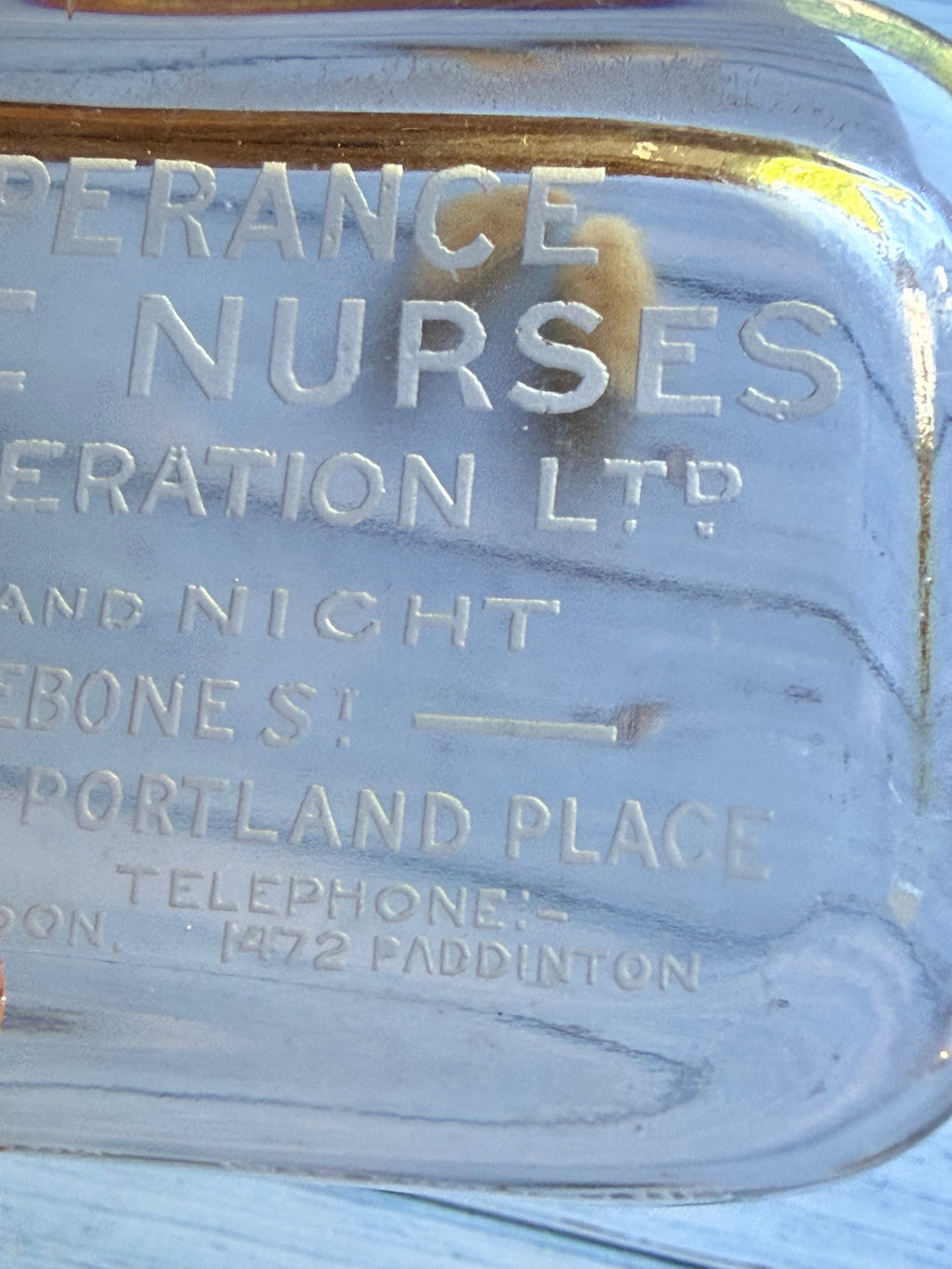 Antique Temperance Male Nurses Co Operation Ltd Advertising Paperweight