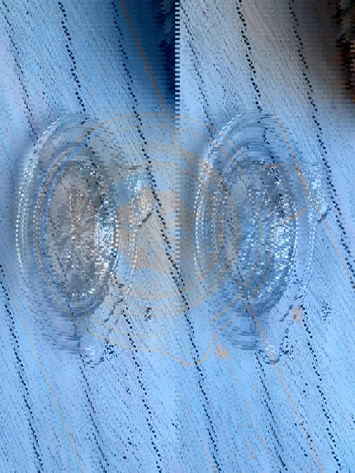 English Vintage Heavy Glass Citrus Juicer