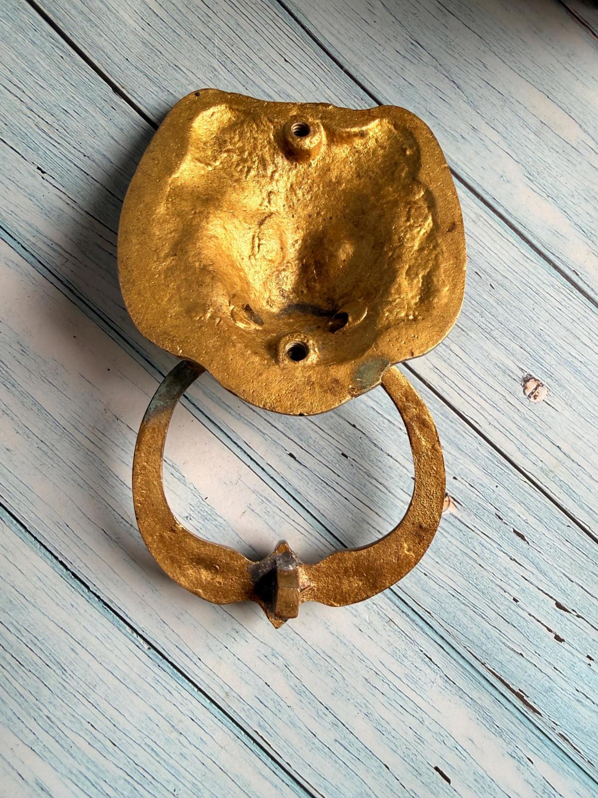 Vintage Brass Lion Door Knocker