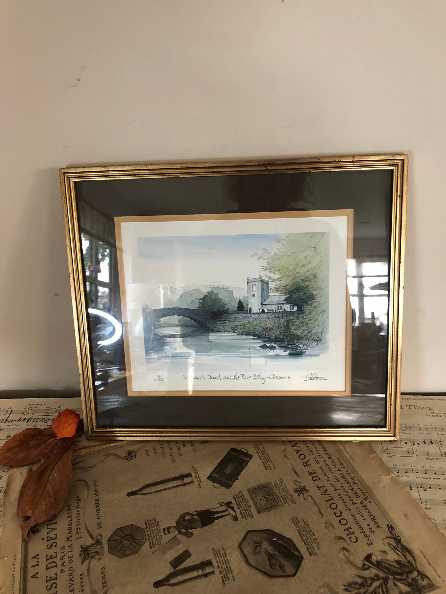 St Oswald's Church & The River Rothay, Grasmere, Lake District, England, Signed Limited Edition Framed Print