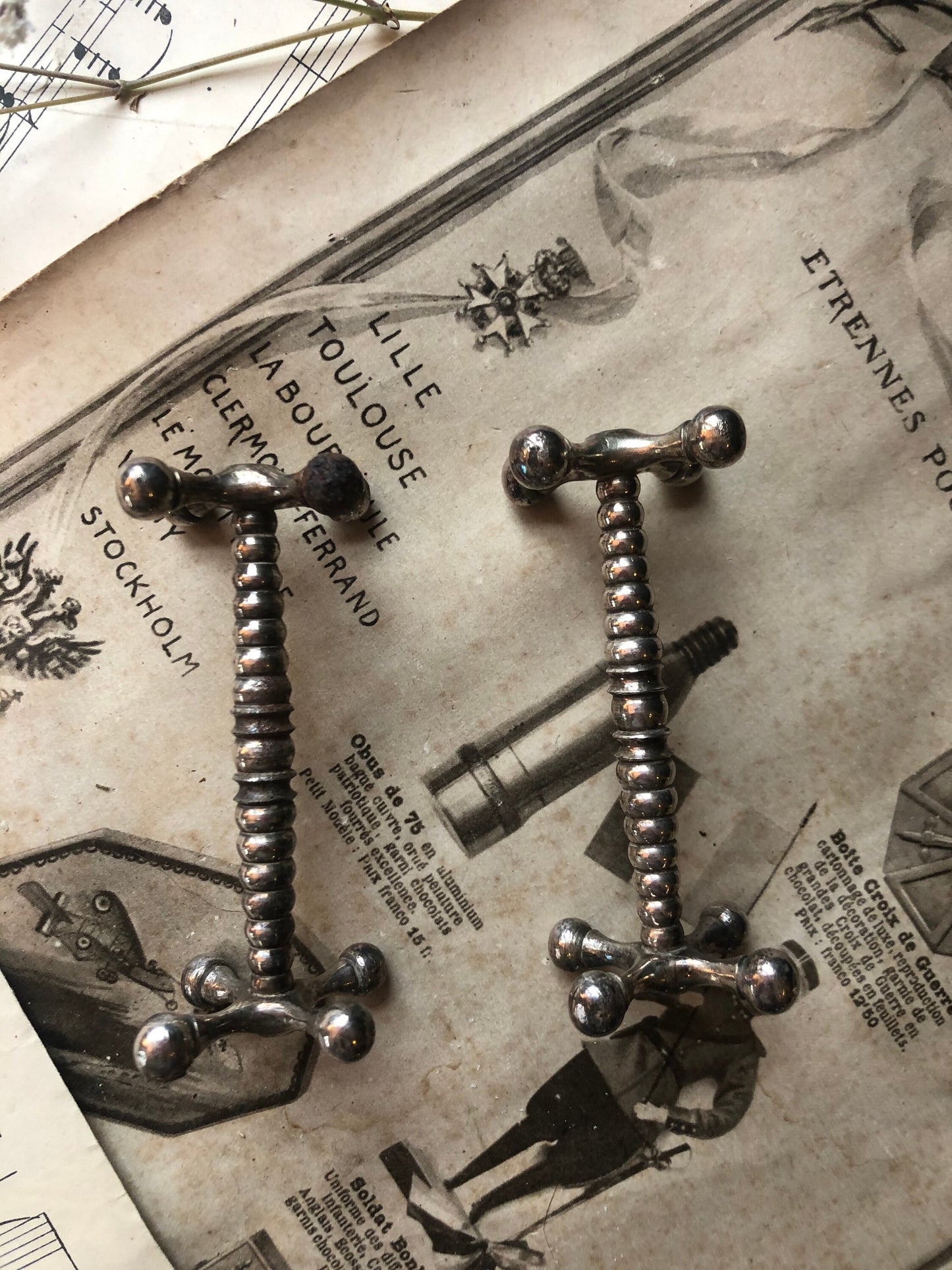 Pair of Vintage Silver Plated Knife Rests