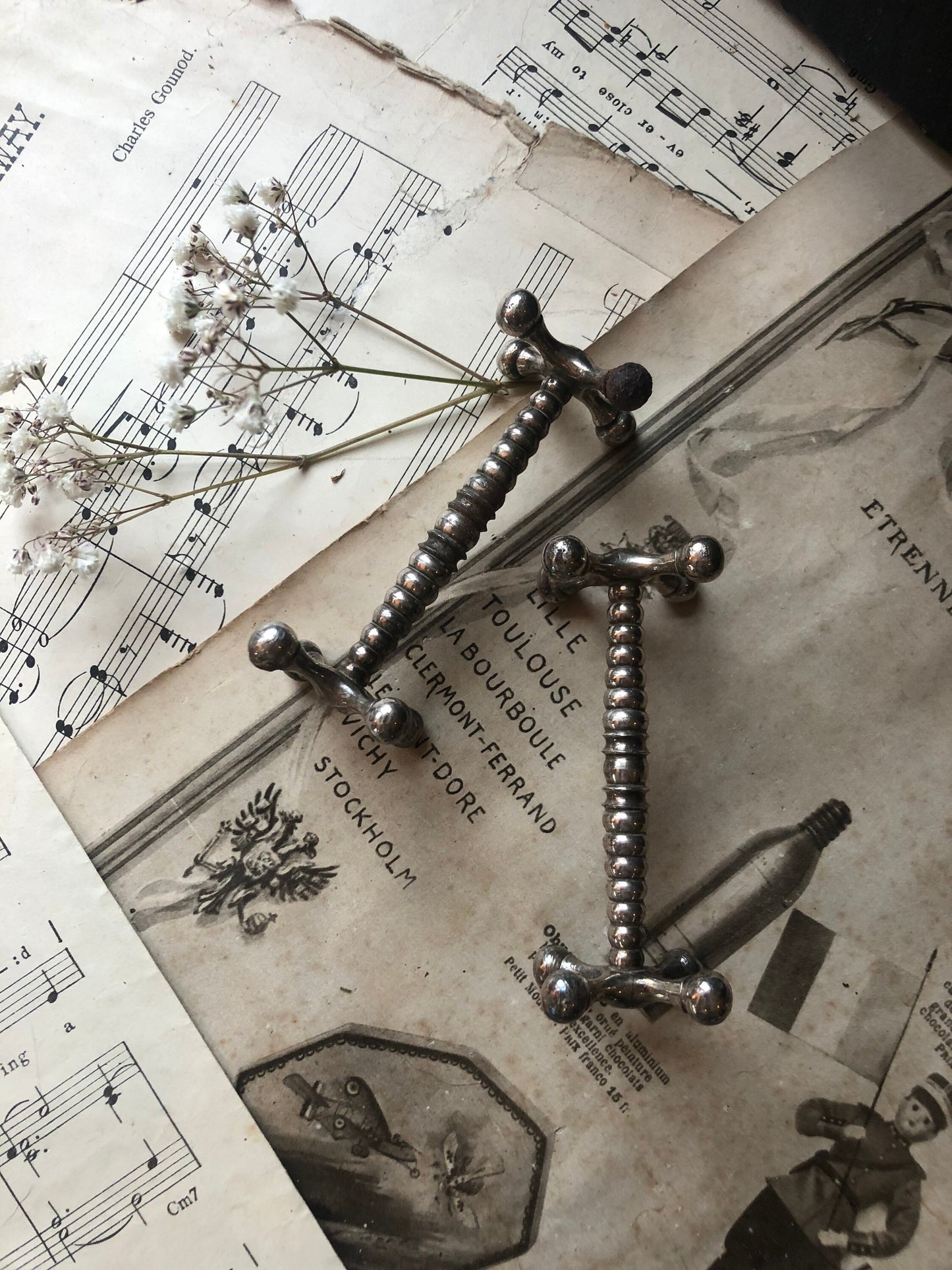 Pair of Vintage Silver Plated Knife Rests