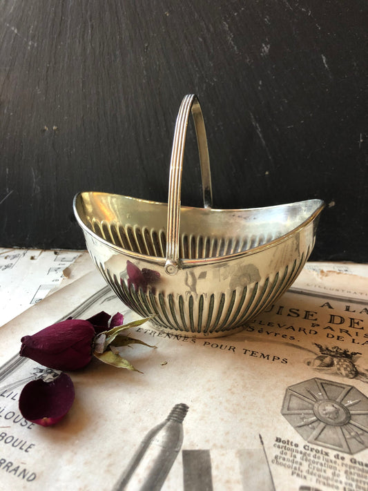 Antique Silver Plated Basket by Benetfink, Cheapside, London / Sweet Basket / Bon Bon / Made in England