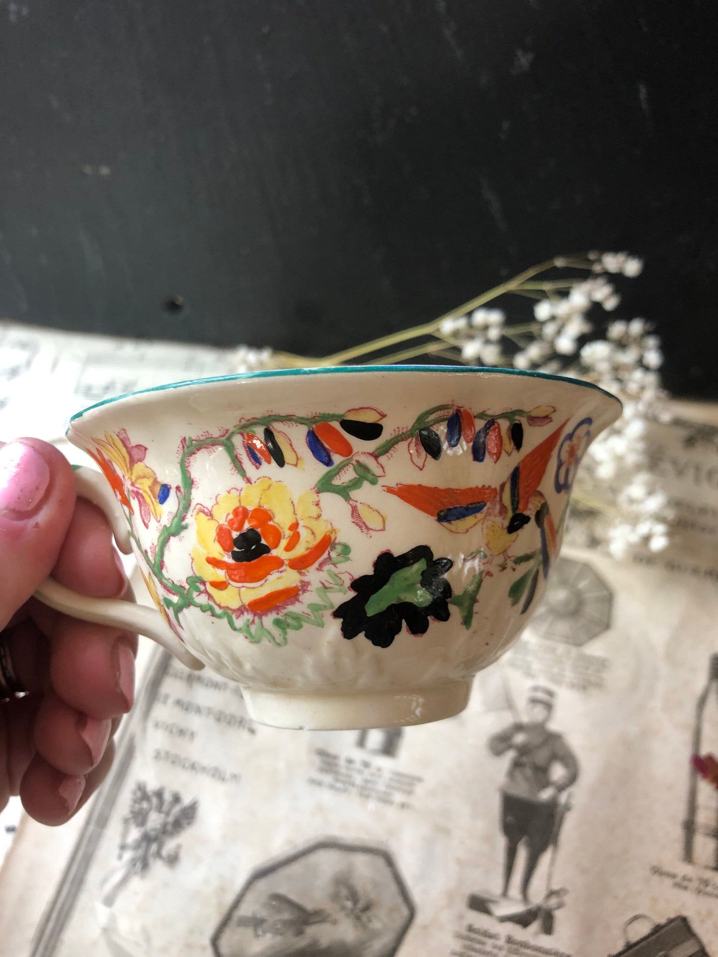 Mason's Hand Painted Ironstone Tea Cup, Made for and Retailed by Lawleys, Regent Street, London