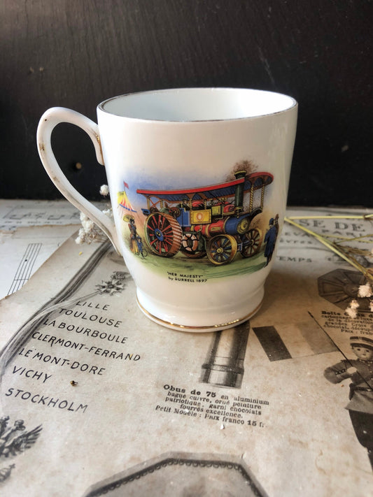 Vintage Steam Engine Bone China Mug - Her Majesty by Burrell 1897