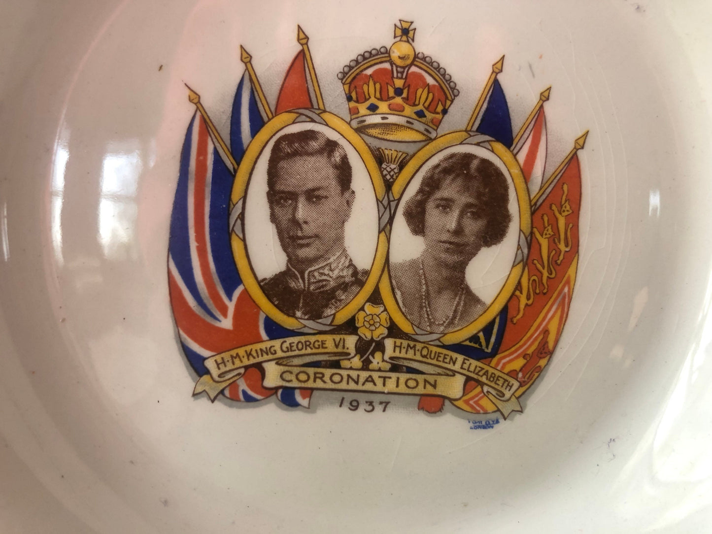 King George VI Coronation Commemorative Dish / Bowl / King George / Queen Mother / Queen Elizabeth / British Royal Family