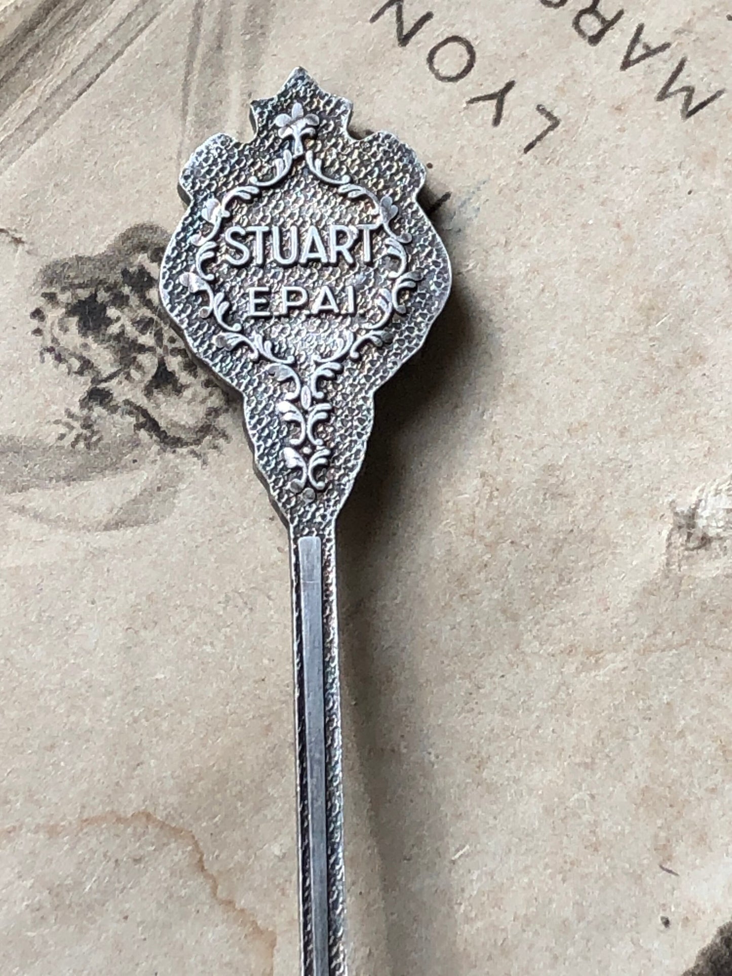 Vintage Silver Plated Jam Spoon / Melbourne Souvenir / Stuart EPAI / Australia