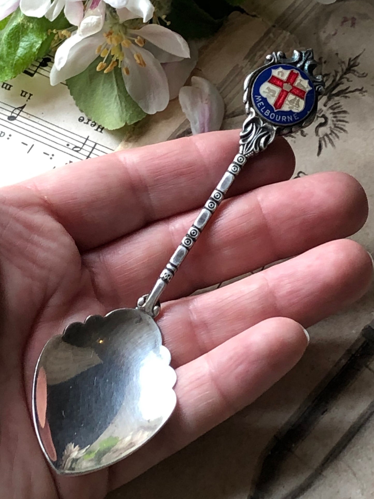 Vintage Silver Plated Jam Spoon / Melbourne Souvenir / Stuart EPAI / Australia