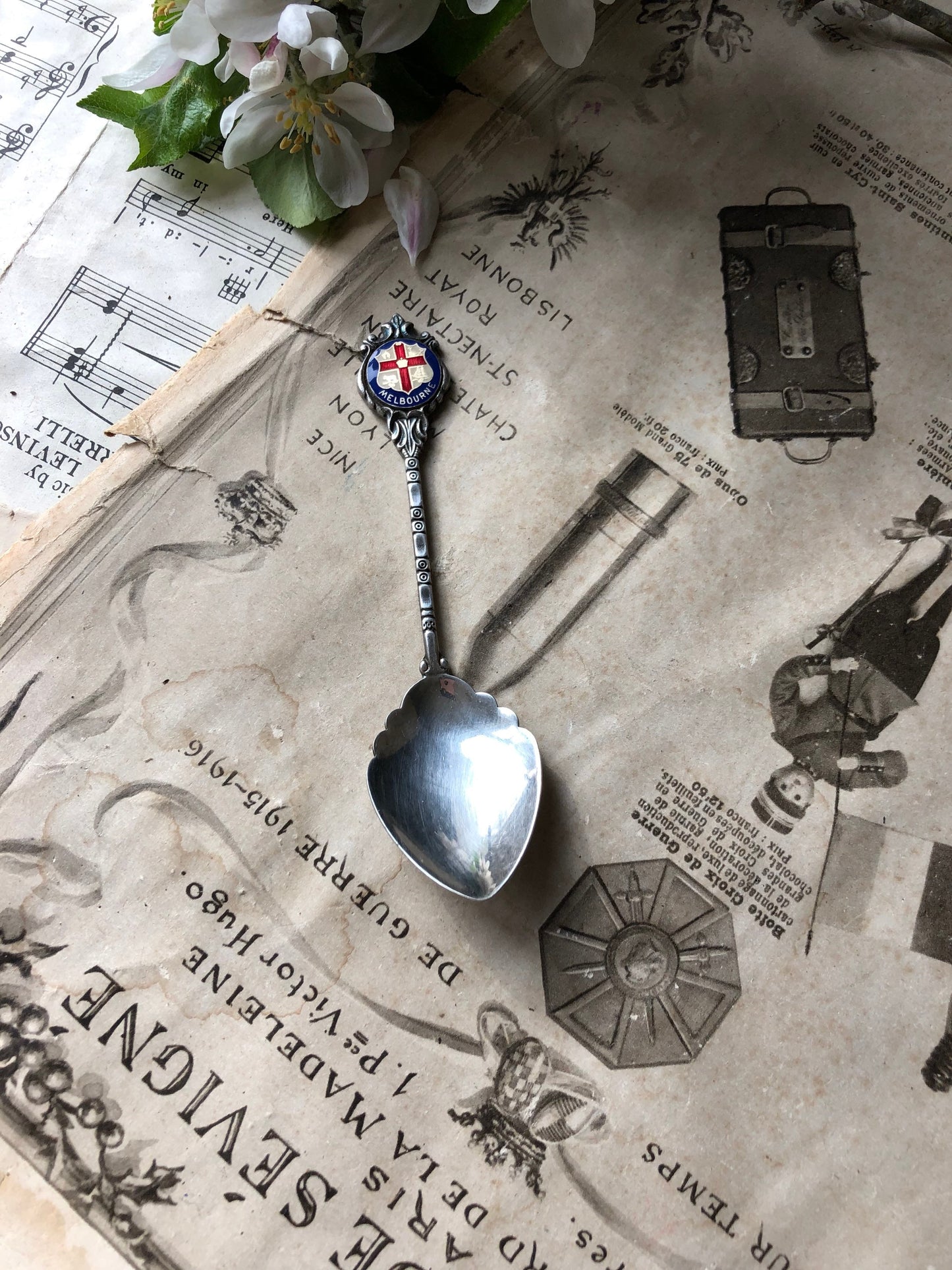 Vintage Silver Plated Jam Spoon / Melbourne Souvenir / Stuart EPAI / Australia