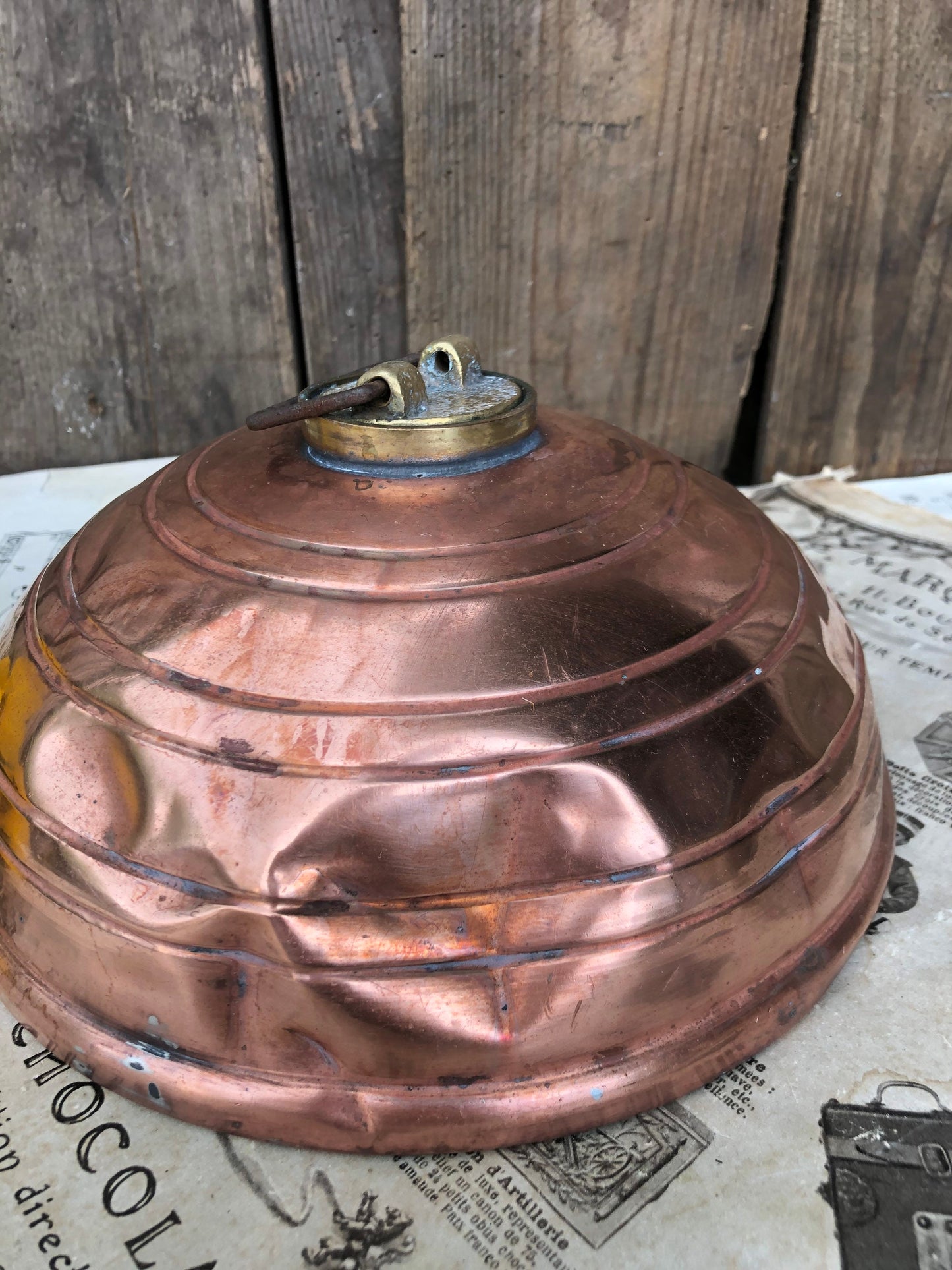 Antique WAFAX Copper Bed Warmer