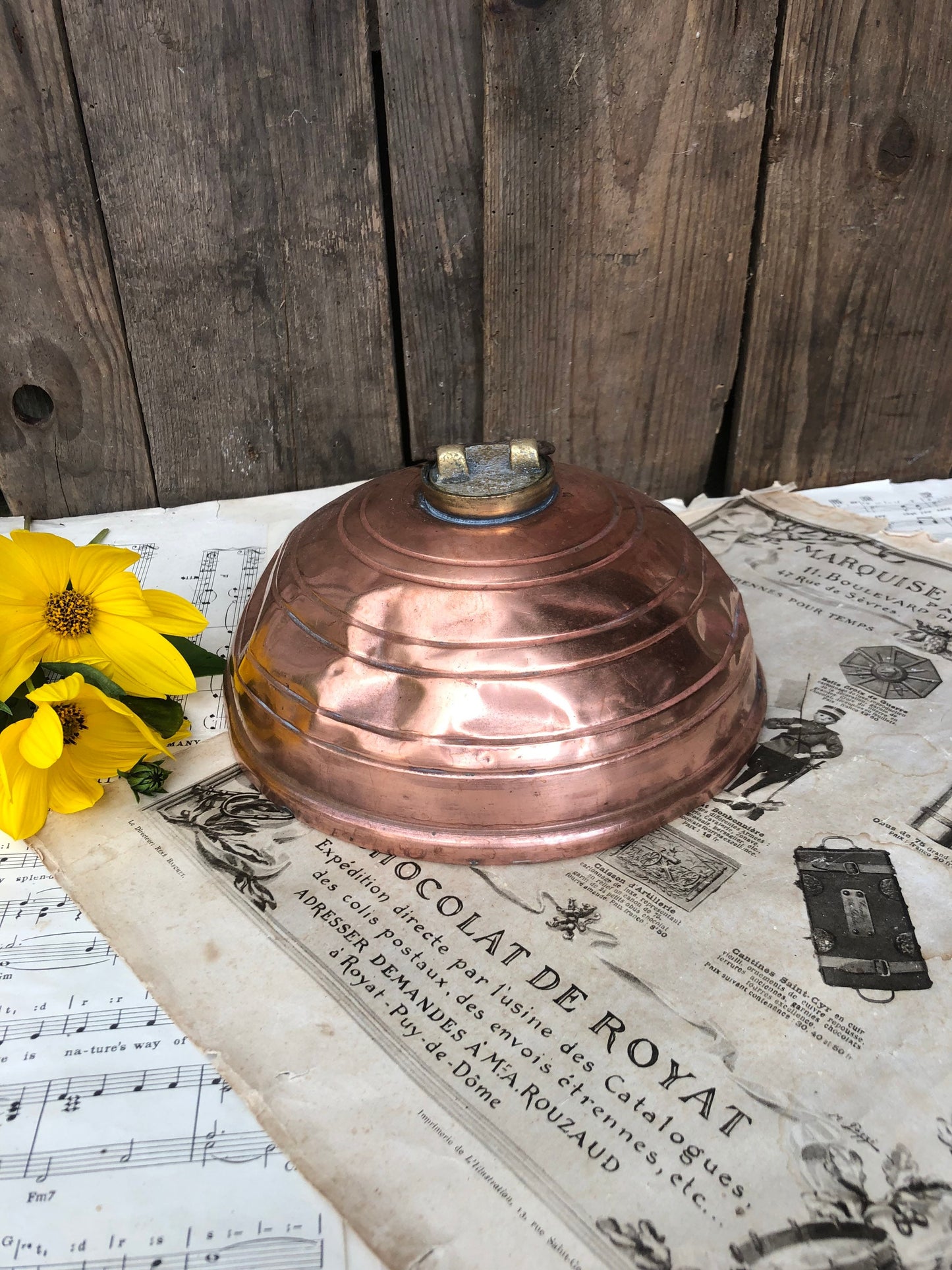 Antique WAFAX Copper Bed Warmer