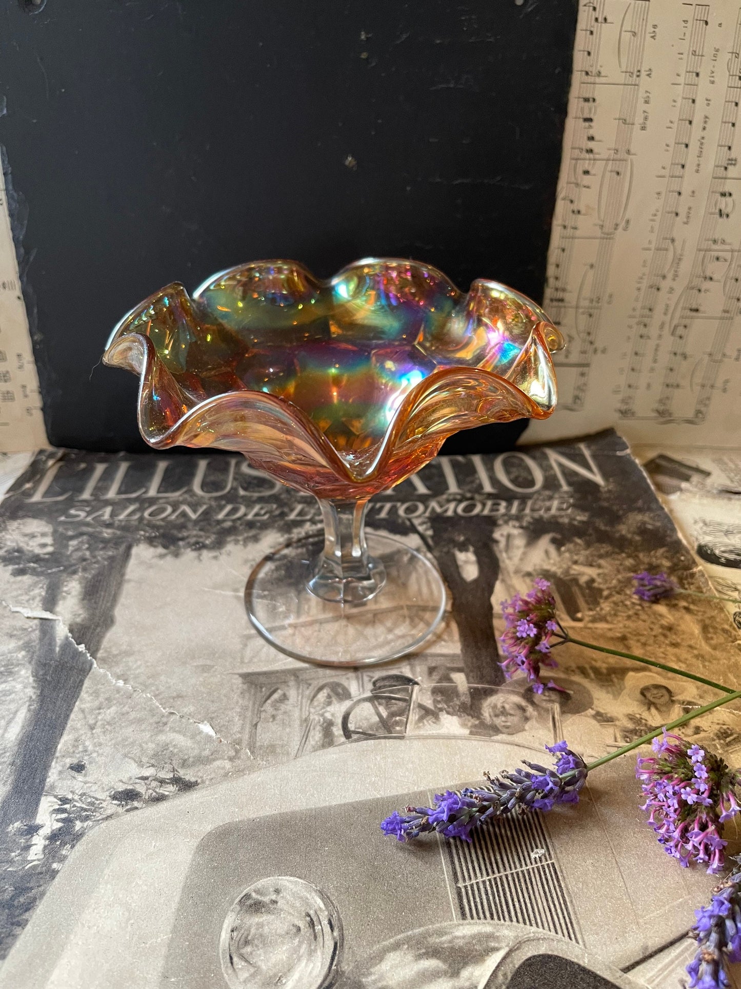 Carnival Glass Comport