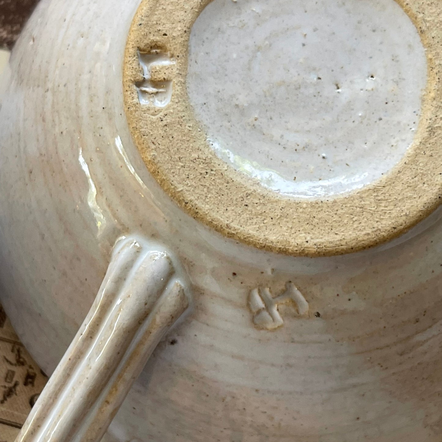 Set of Four Studio Pottery Cups and Saucers